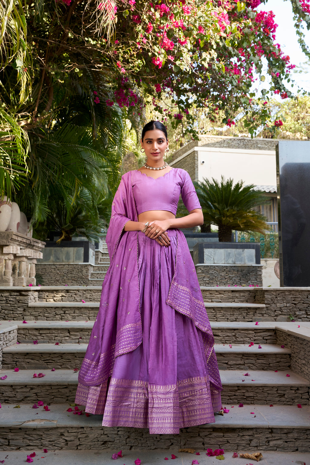 Regal Choli with Woven Zari Border