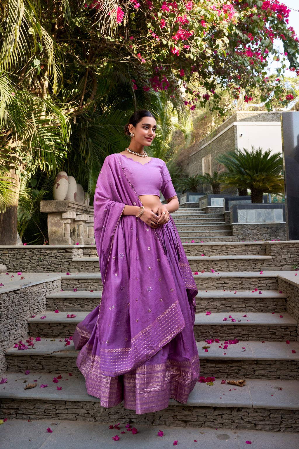 Regal Choli with Woven Zari Border