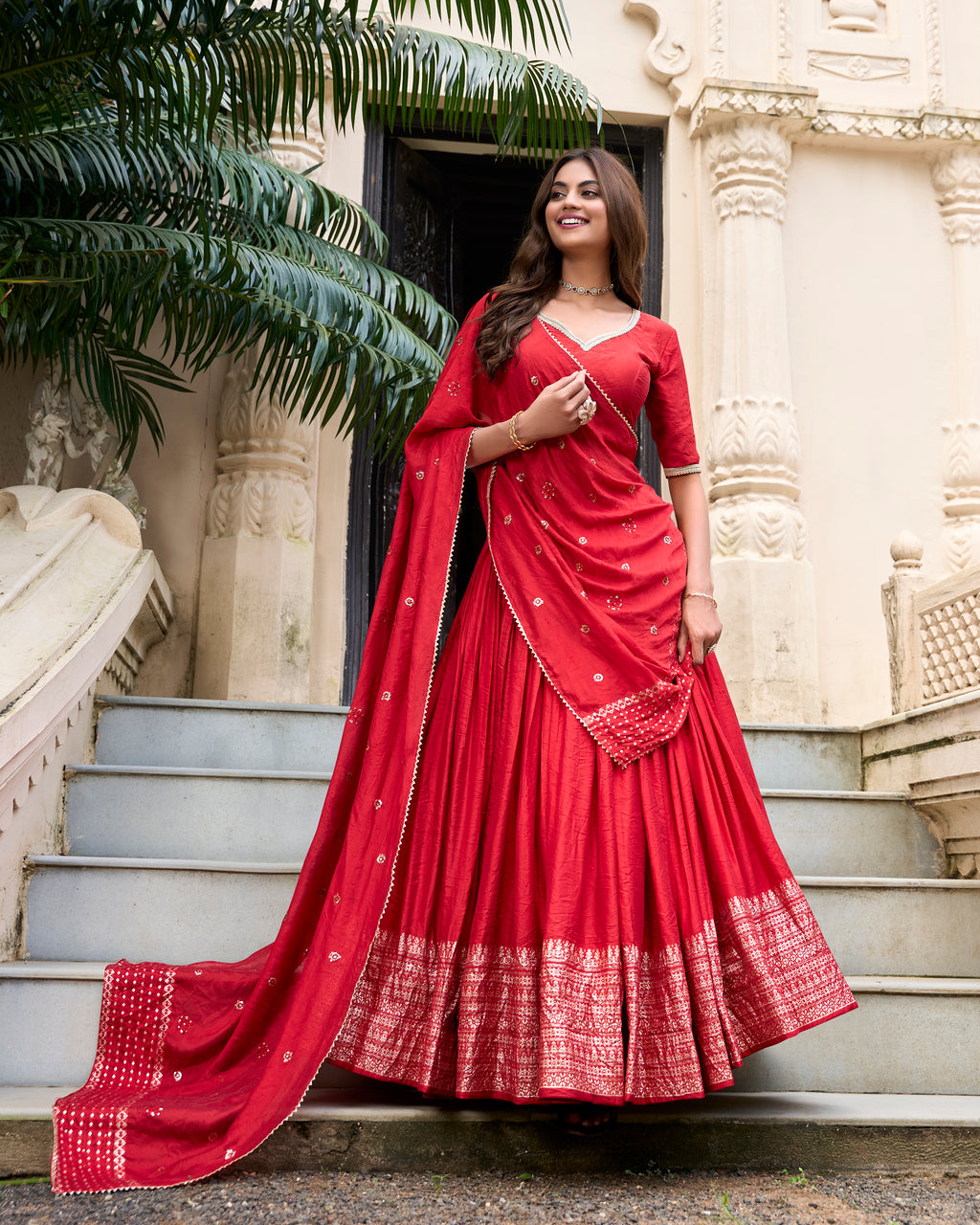 Regal Choli with Woven Zari Border