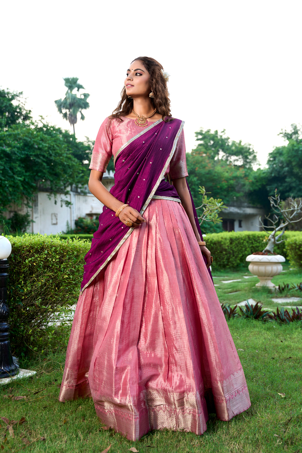 Elegance that shimmers with every step Kanchipuram  Zari Weaving Work choli