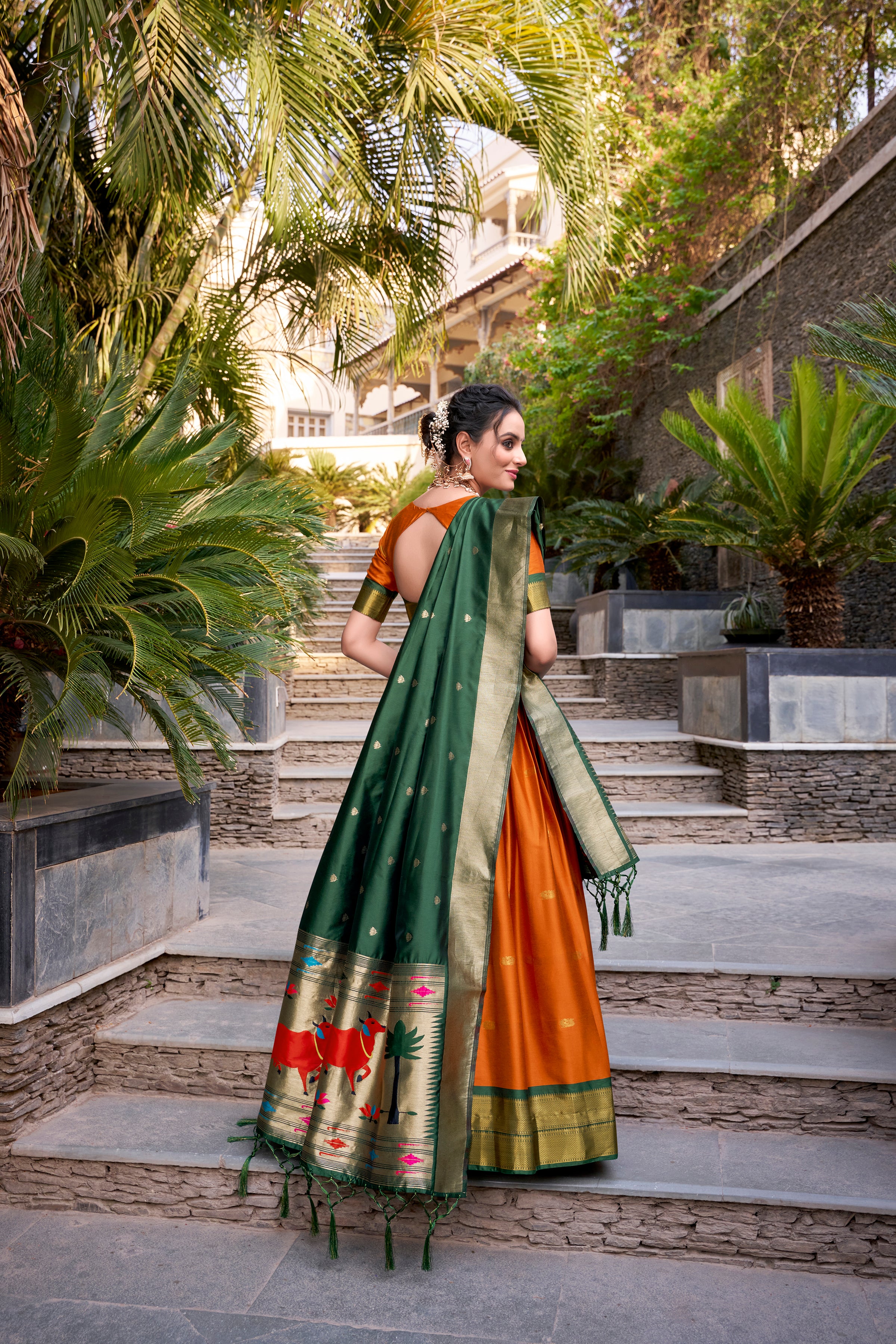 Designer Paithani Silk Lehenga Choli prefect for wedding