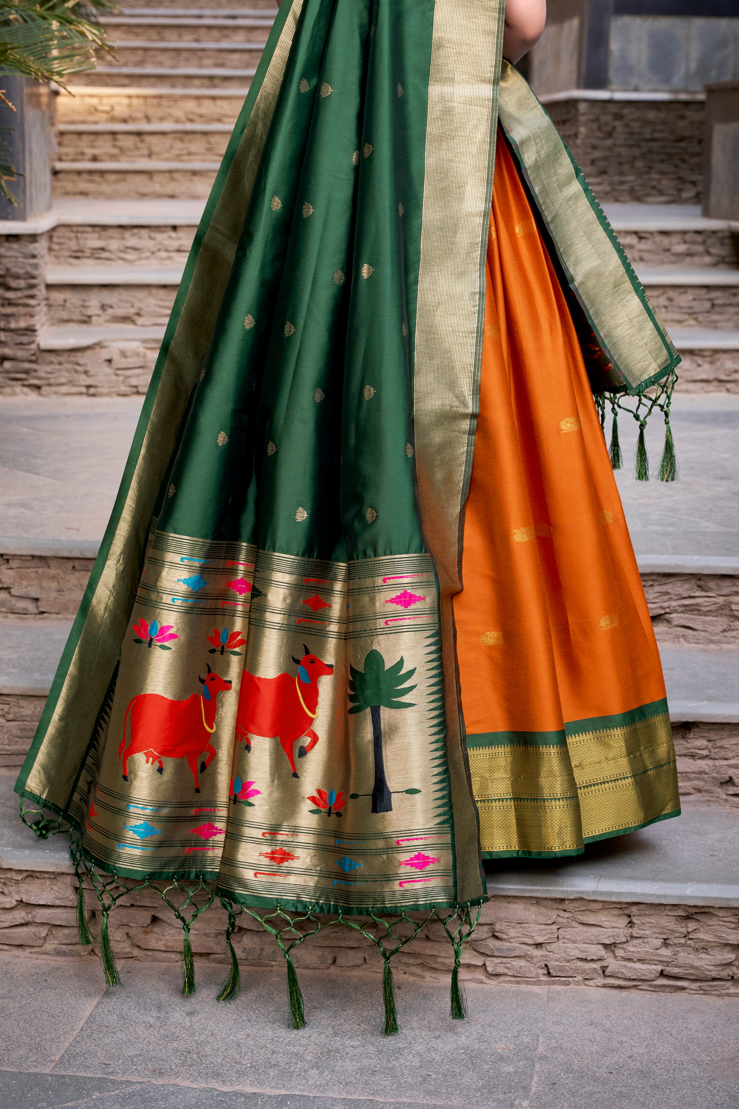 Designer Paithani Silk Lehenga Choli prefect for wedding