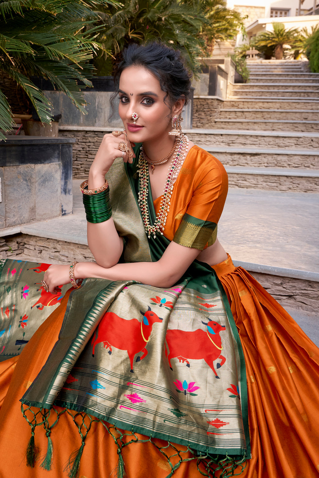 Designer Paithani Silk Lehenga Choli prefect for wedding