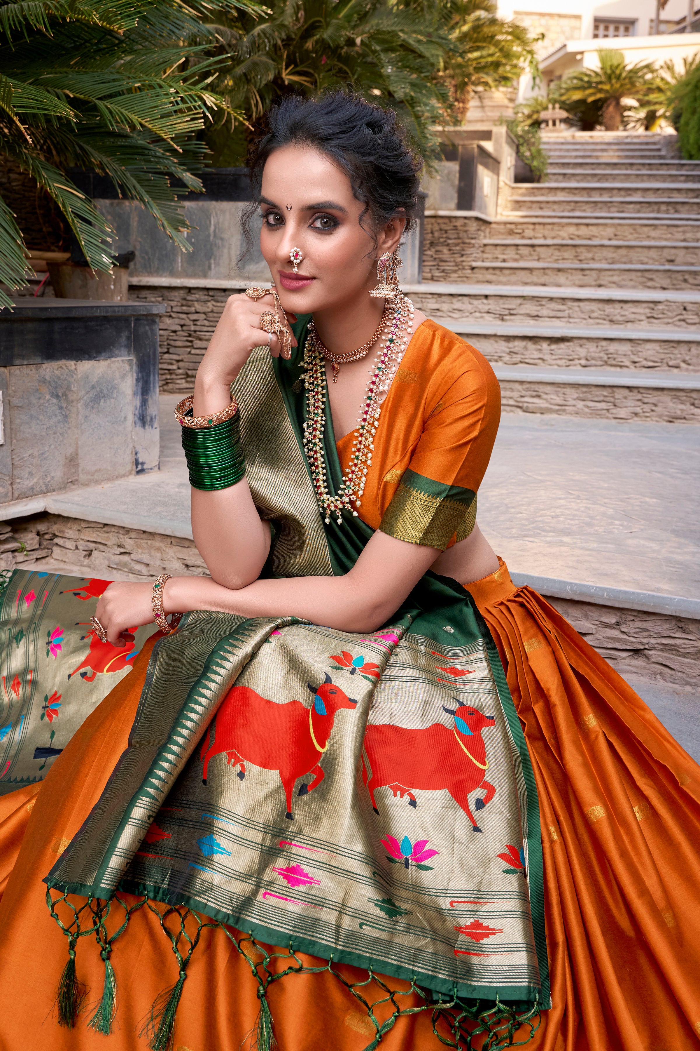 Designer Paithani Silk Lehenga Choli prefect for wedding