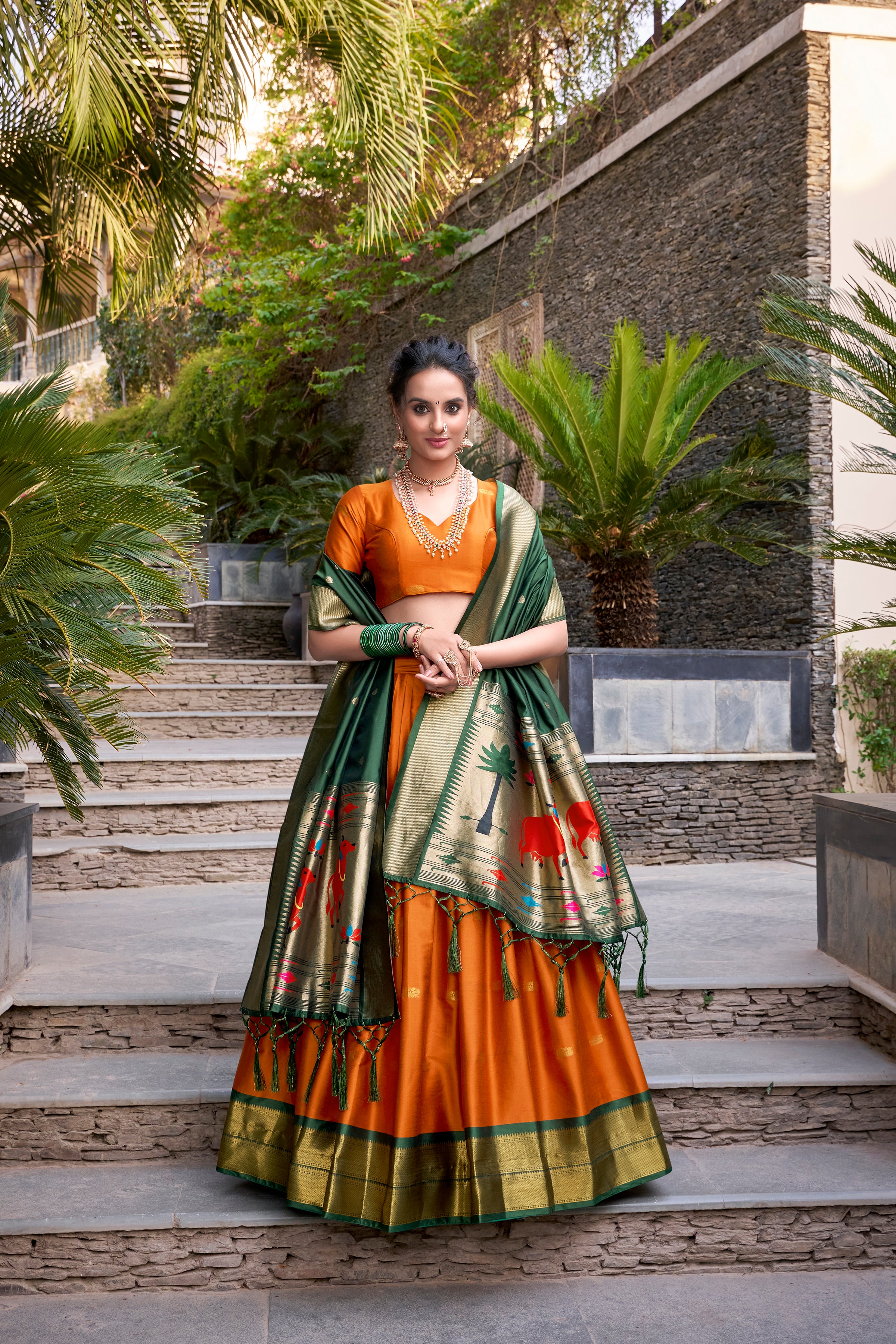 Designer Paithani Silk Lehenga Choli prefect for wedding