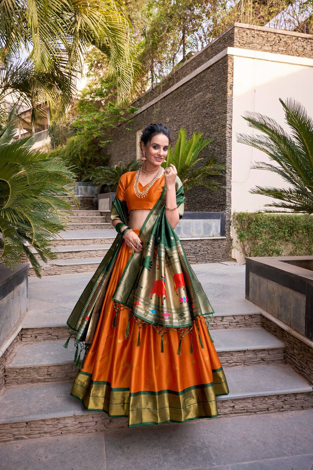Designer Paithani Silk Lehenga Choli prefect for wedding