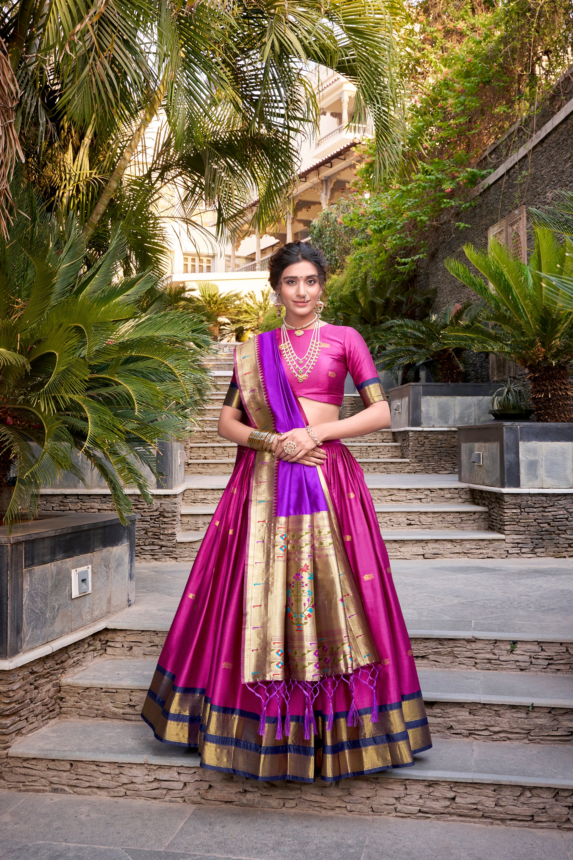 Designer Paithani Silk Lehenga Choli prefect for wedding