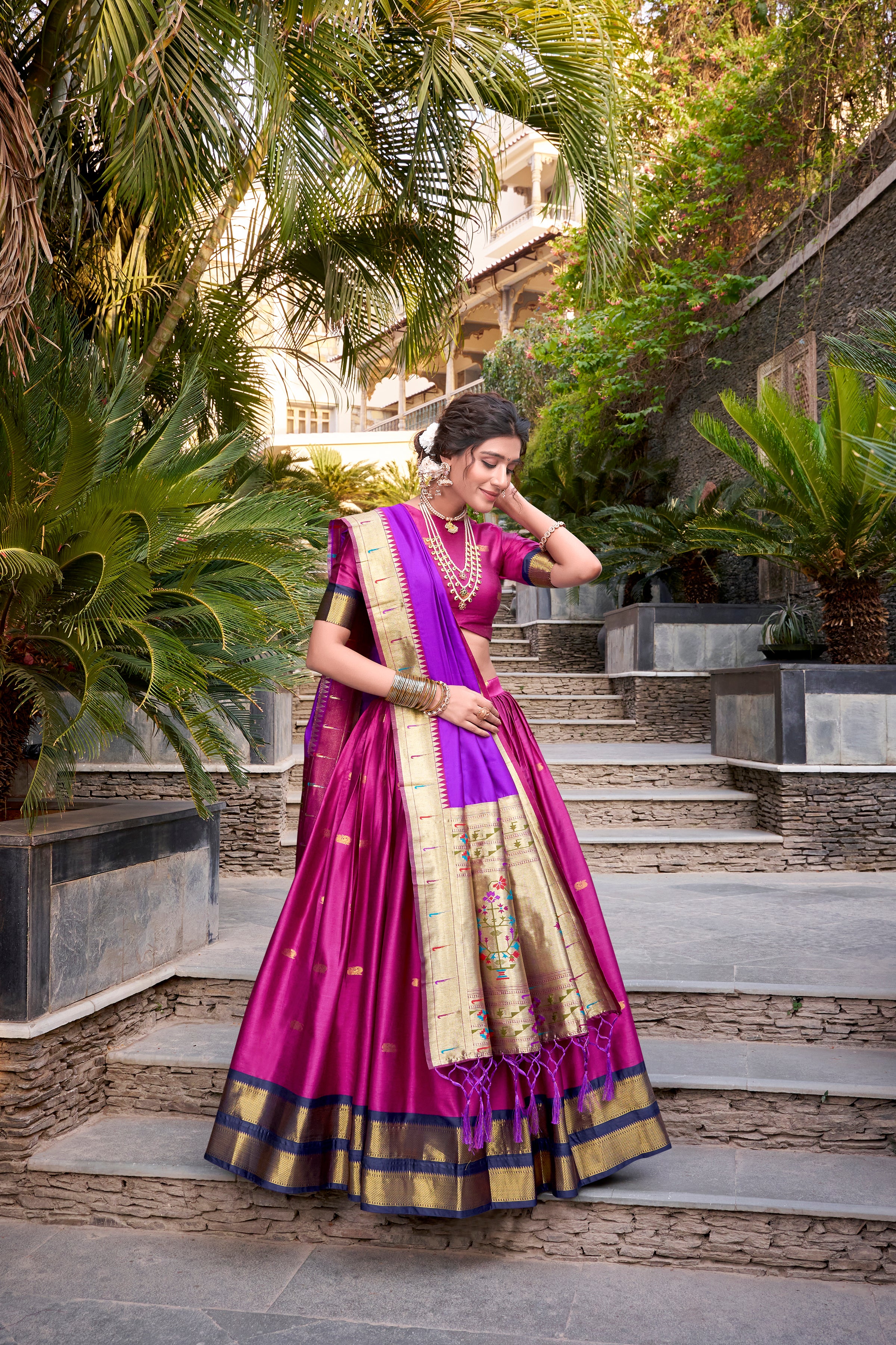 Designer Paithani Silk Lehenga Choli prefect for wedding