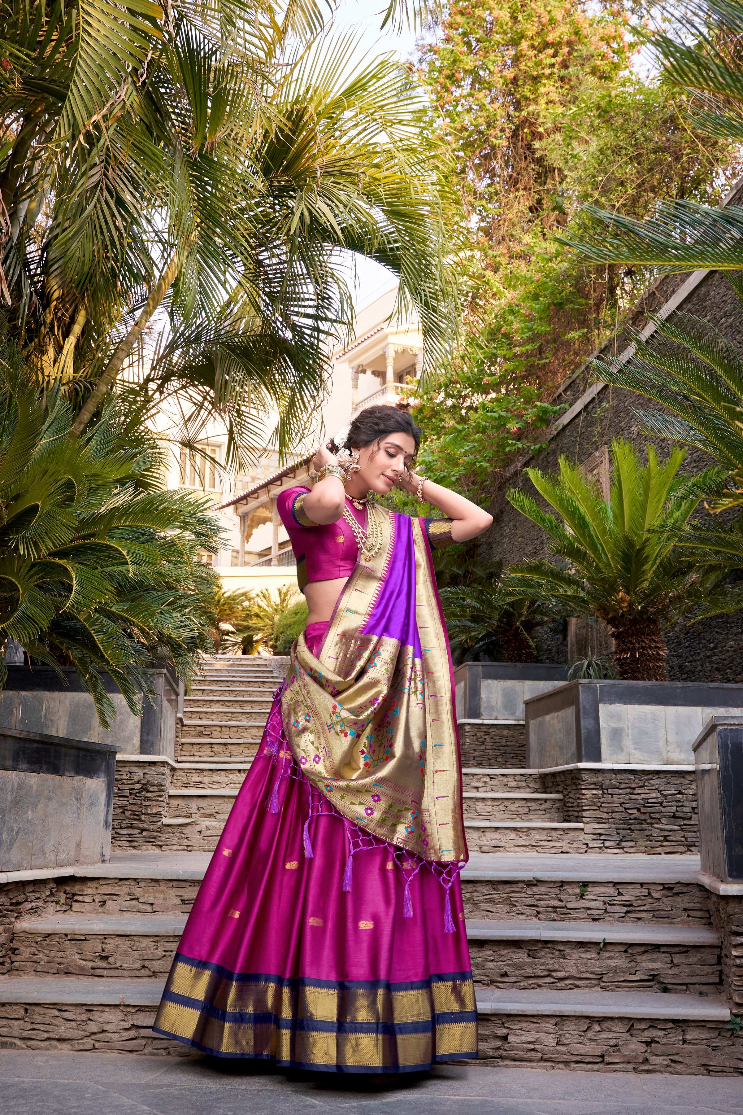 Designer Paithani Silk Lehenga Choli prefect for wedding