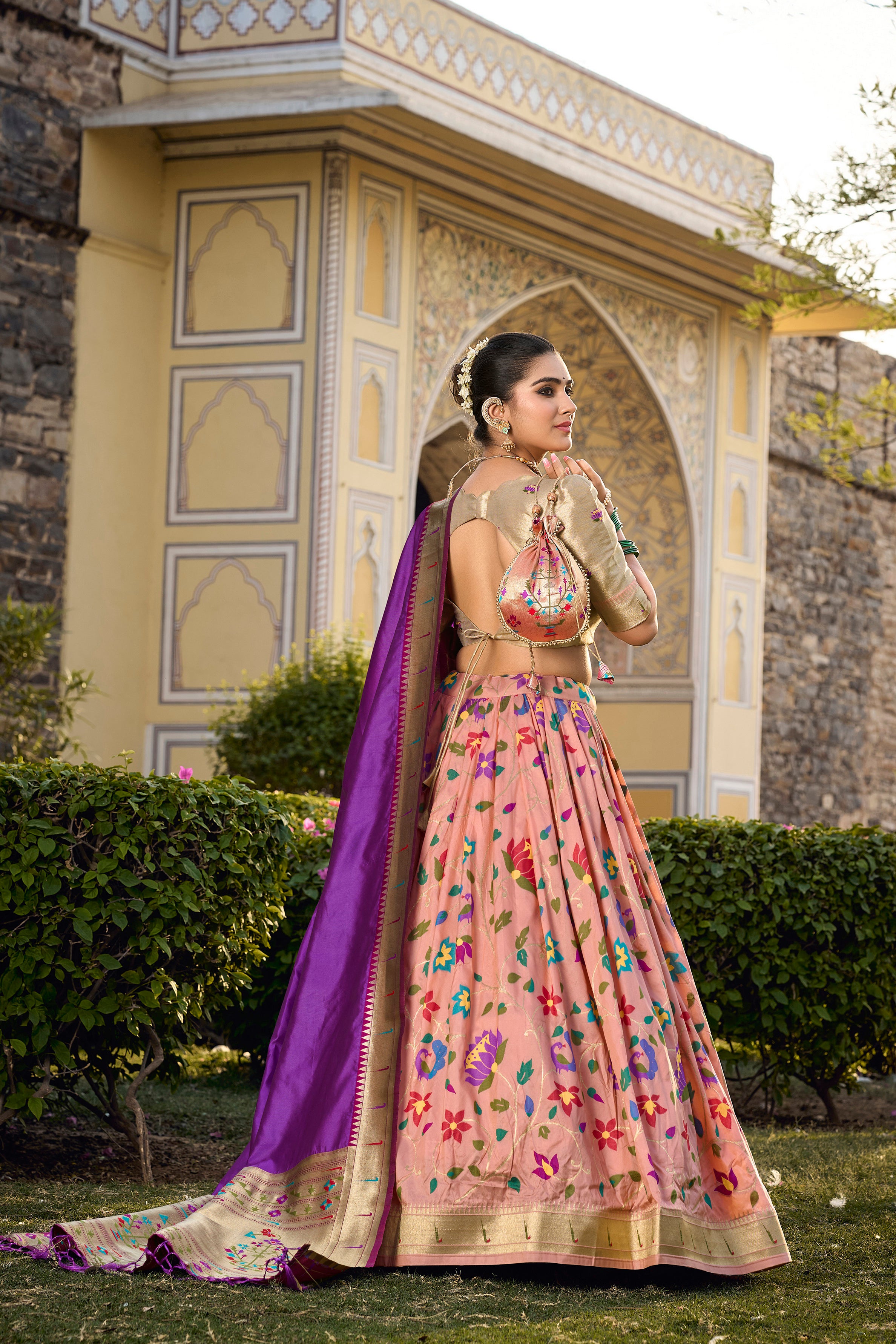 Paithani Lehenga Choli with Weaving Zari Work