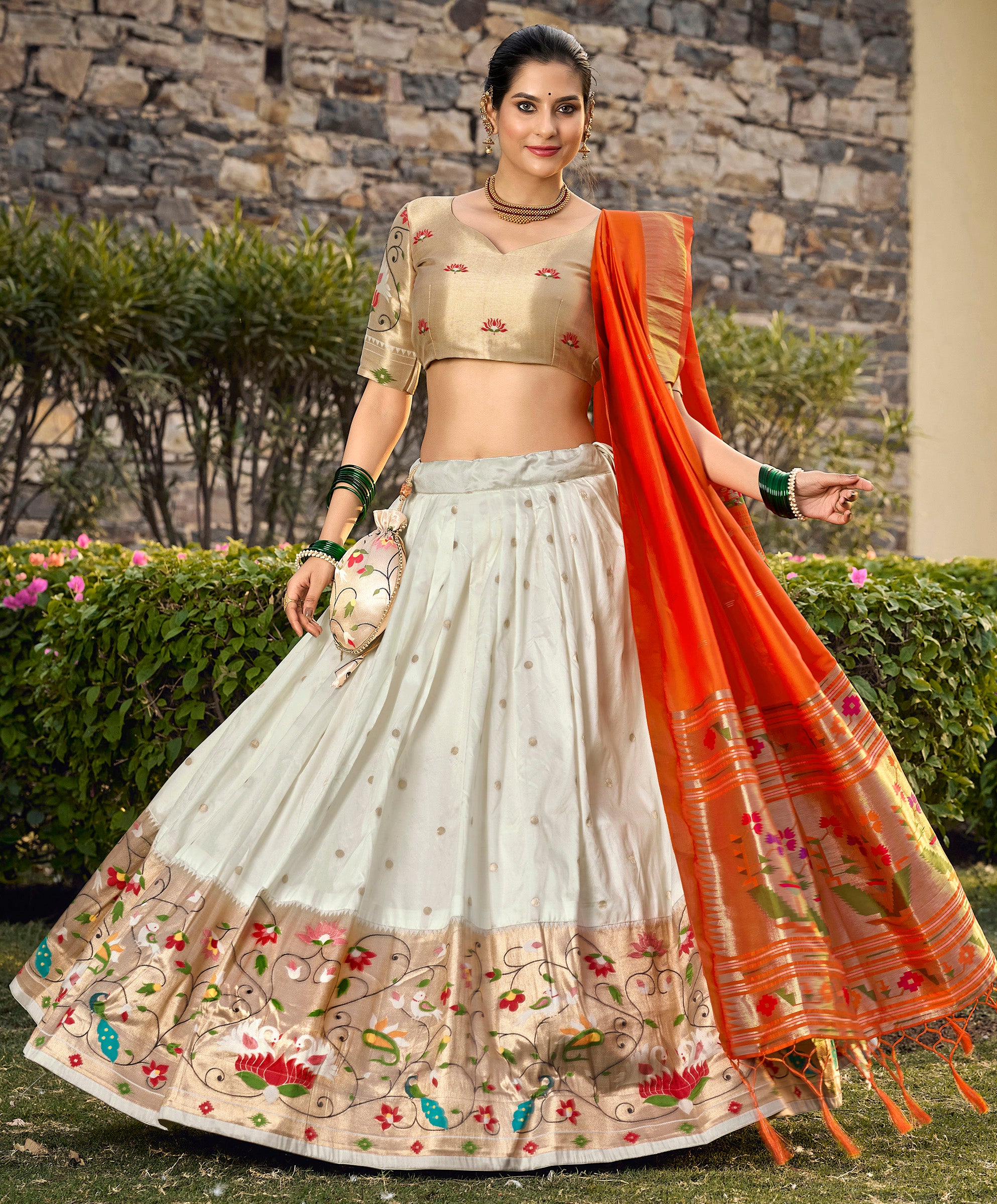 Paithani Lehenga Choli with Weaving Zari Work