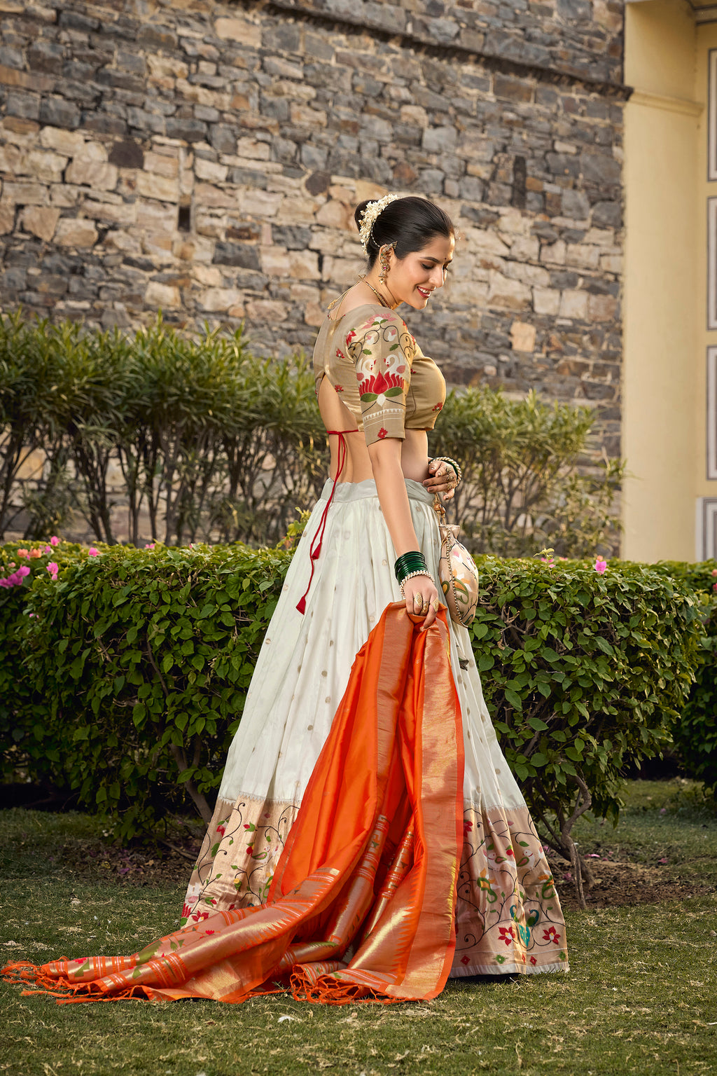 Paithani Lehenga Choli with Weaving Zari Work