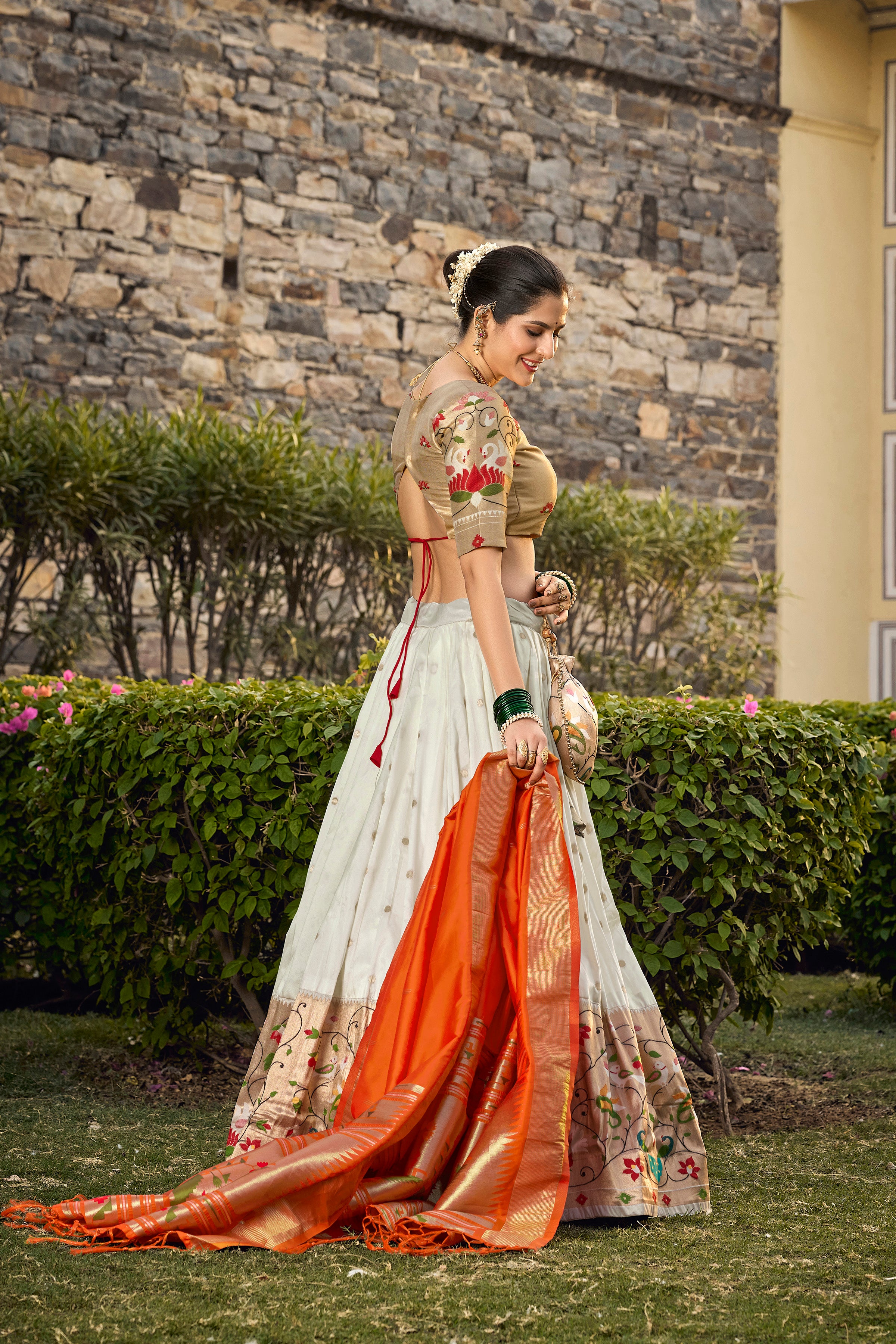 Paithani Lehenga Choli with Weaving Zari Work