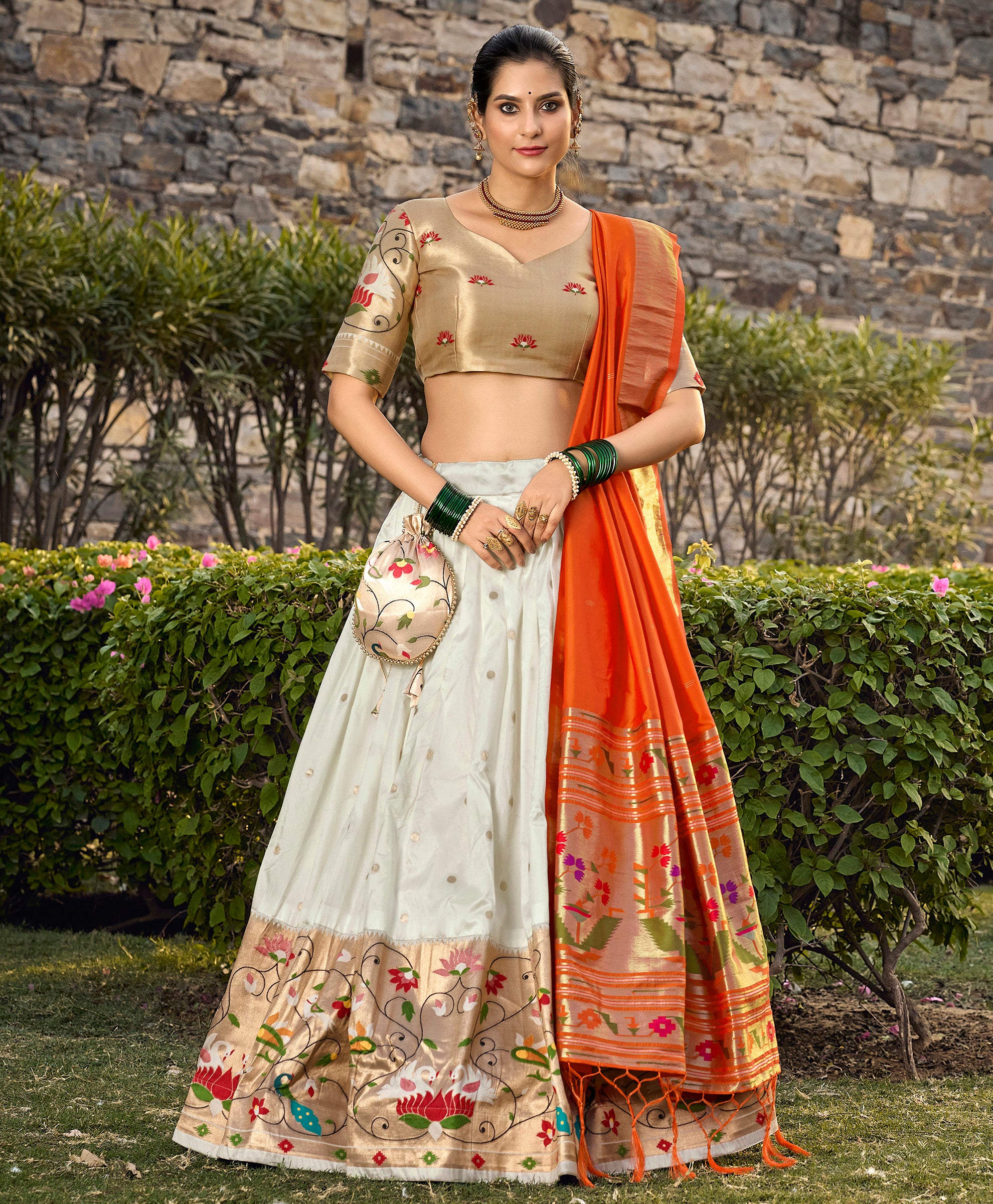 Paithani Lehenga Choli with Weaving Zari Work