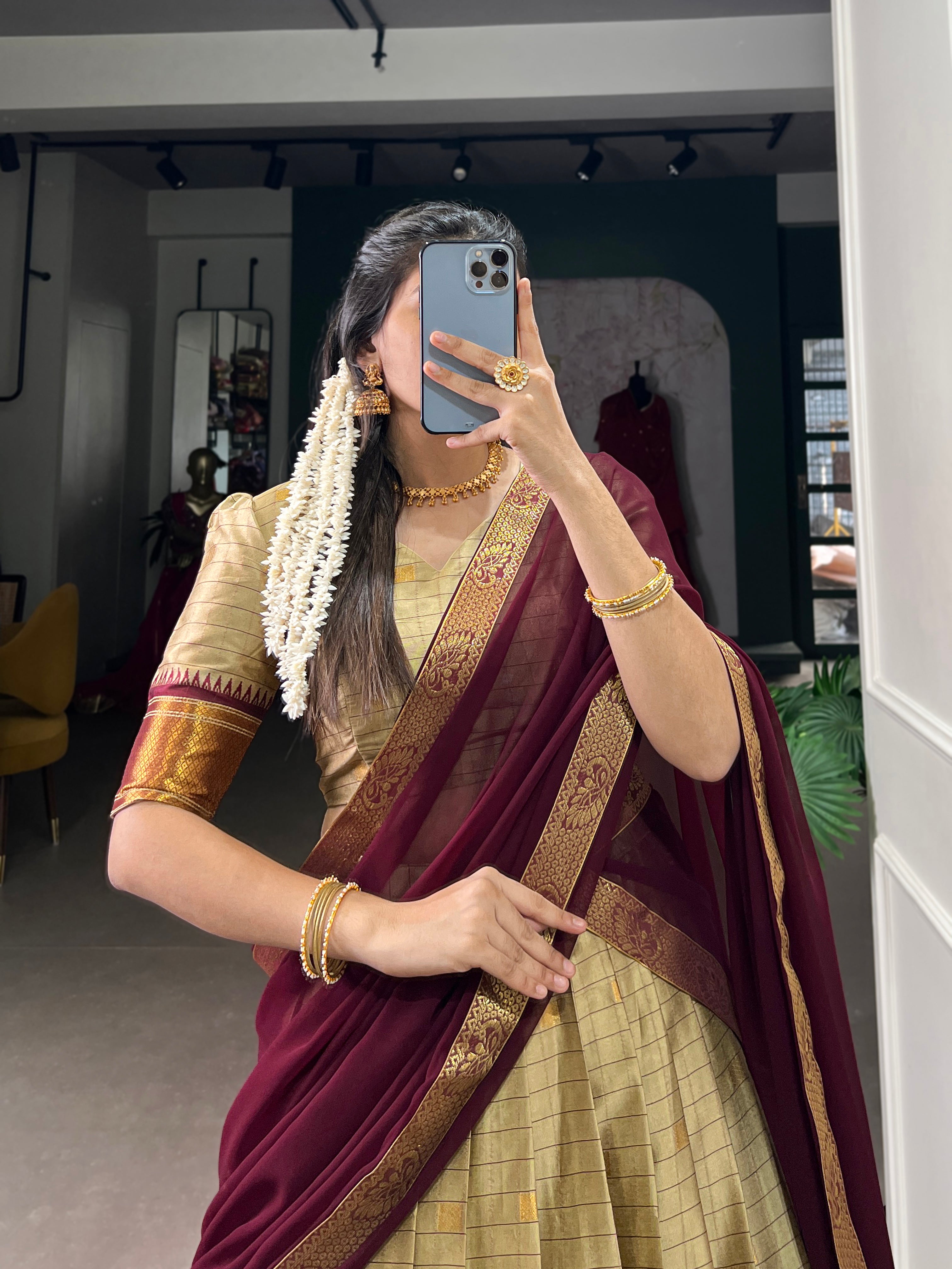 Paithani artistry on Cotton Silk Choli