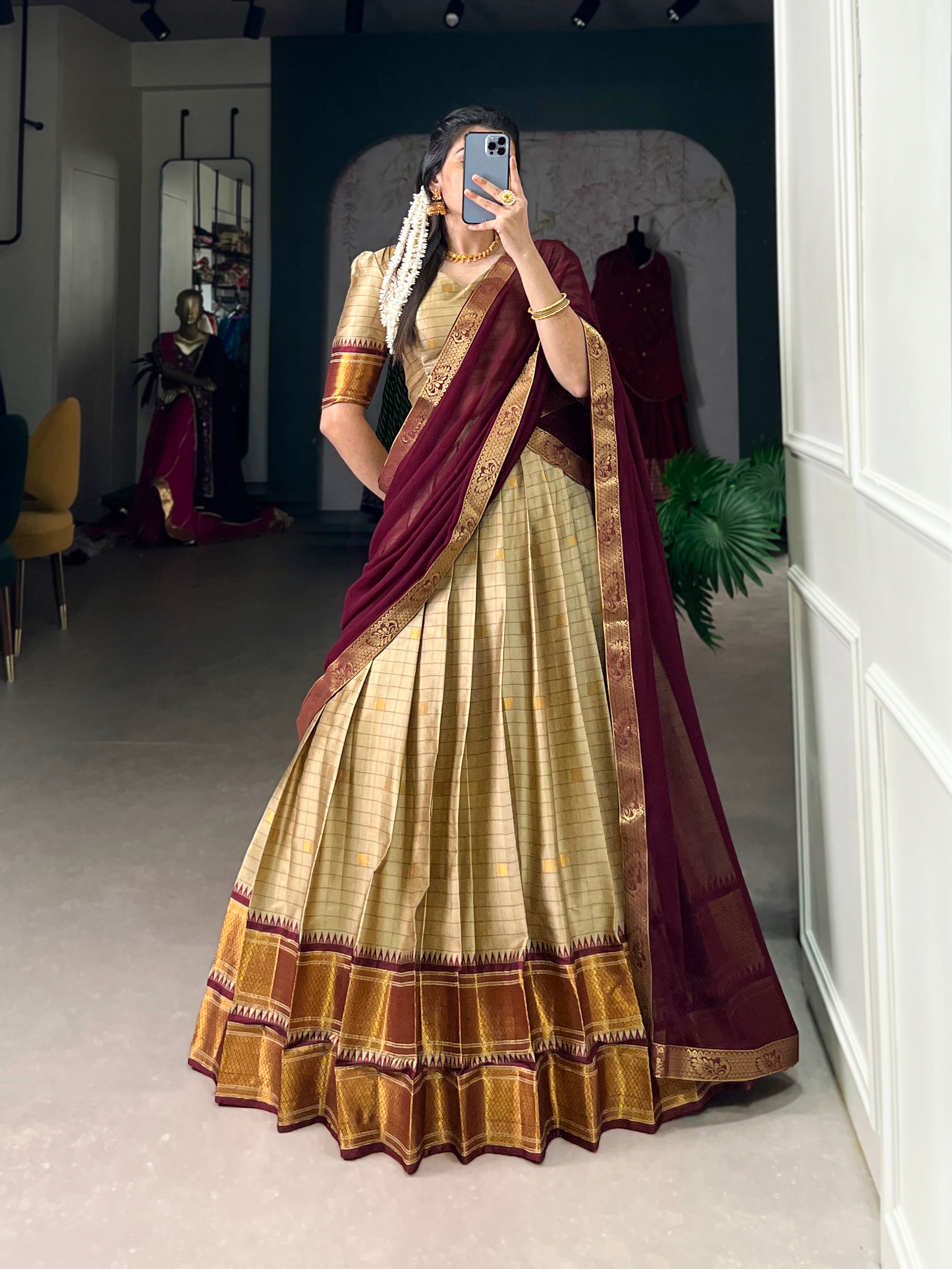 Paithani artistry on Cotton Silk Choli