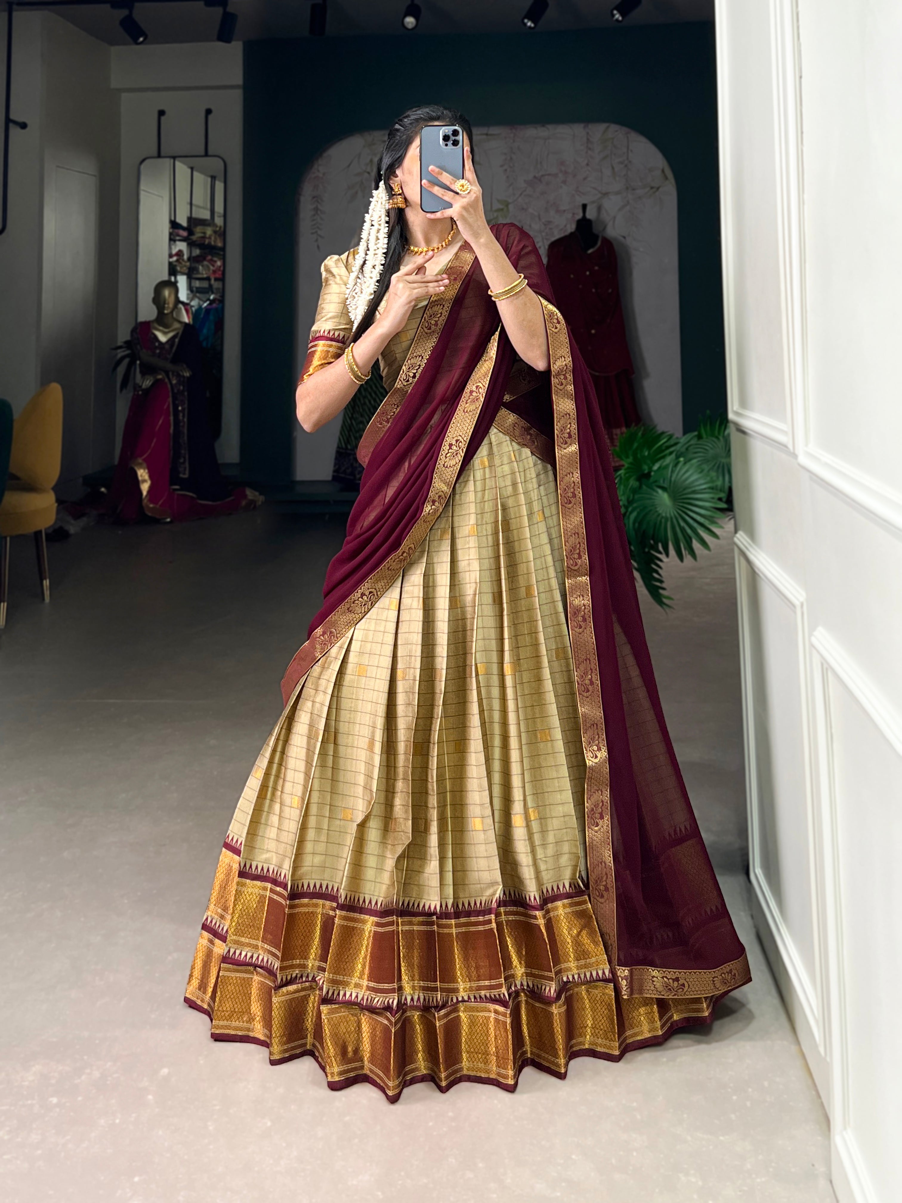 Paithani artistry on Cotton Silk Choli