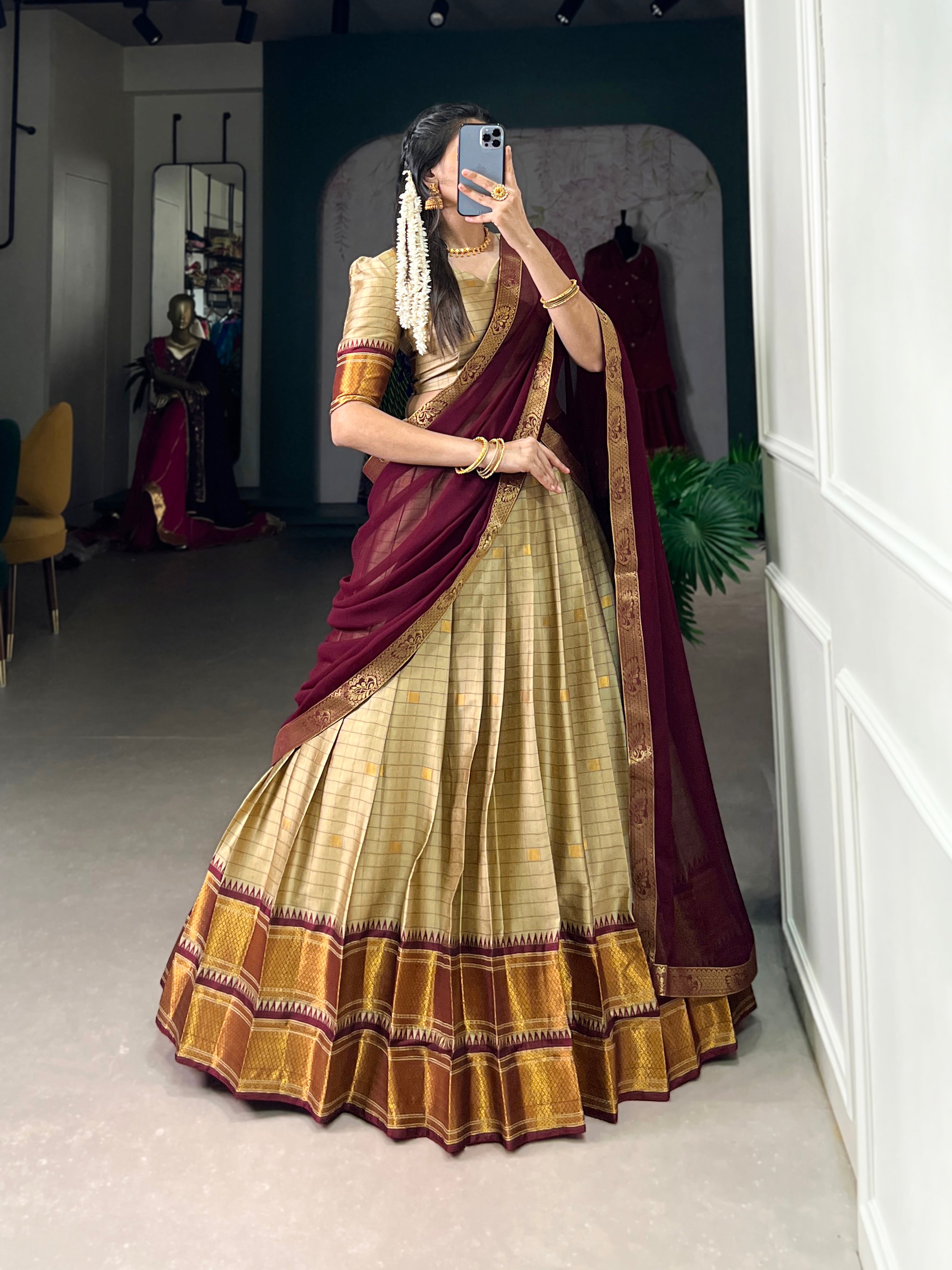 Paithani artistry on Cotton Silk Choli
