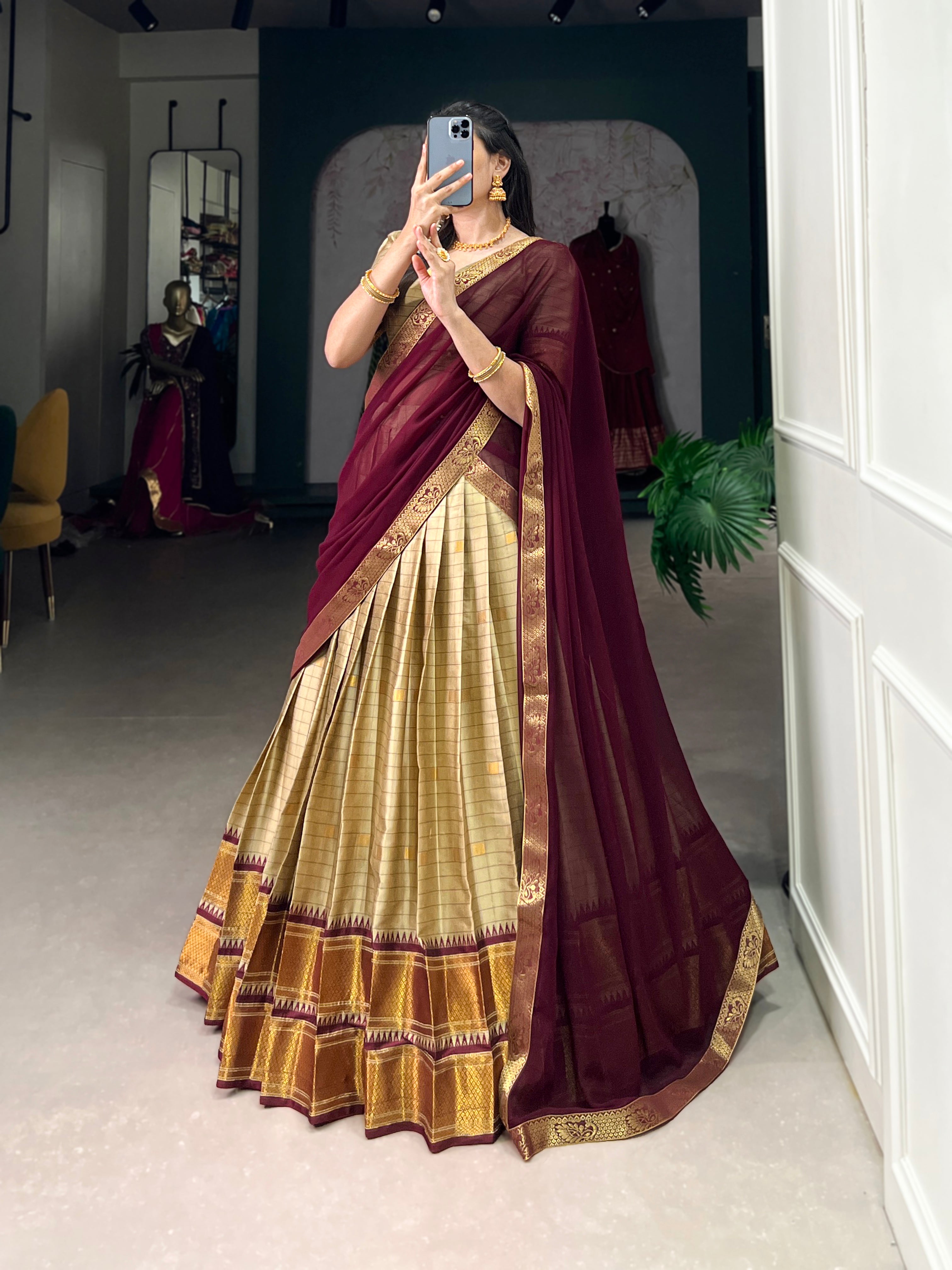 Paithani artistry on Cotton Silk Choli