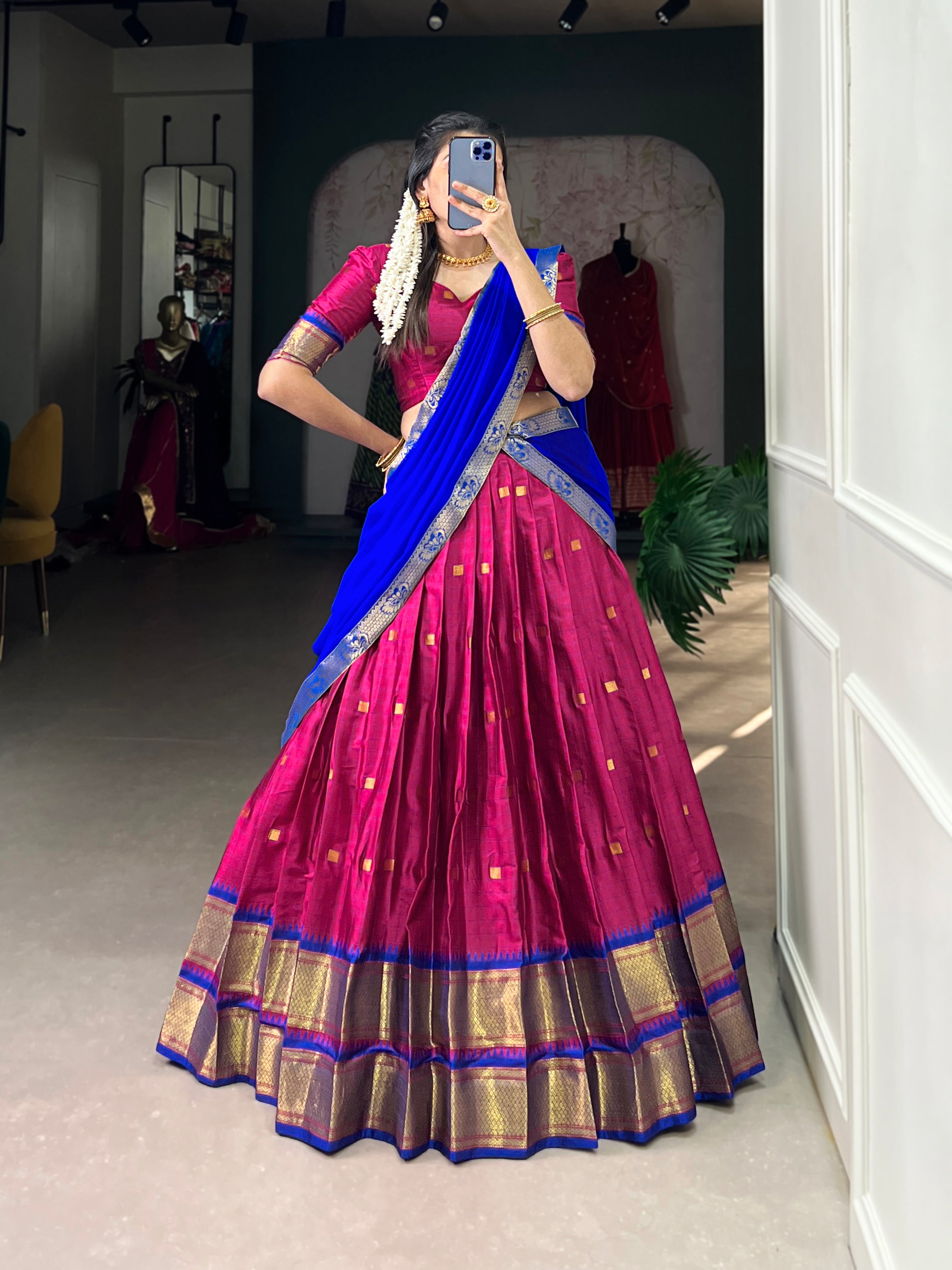 Paithani artistry on Cotton Silk Choli