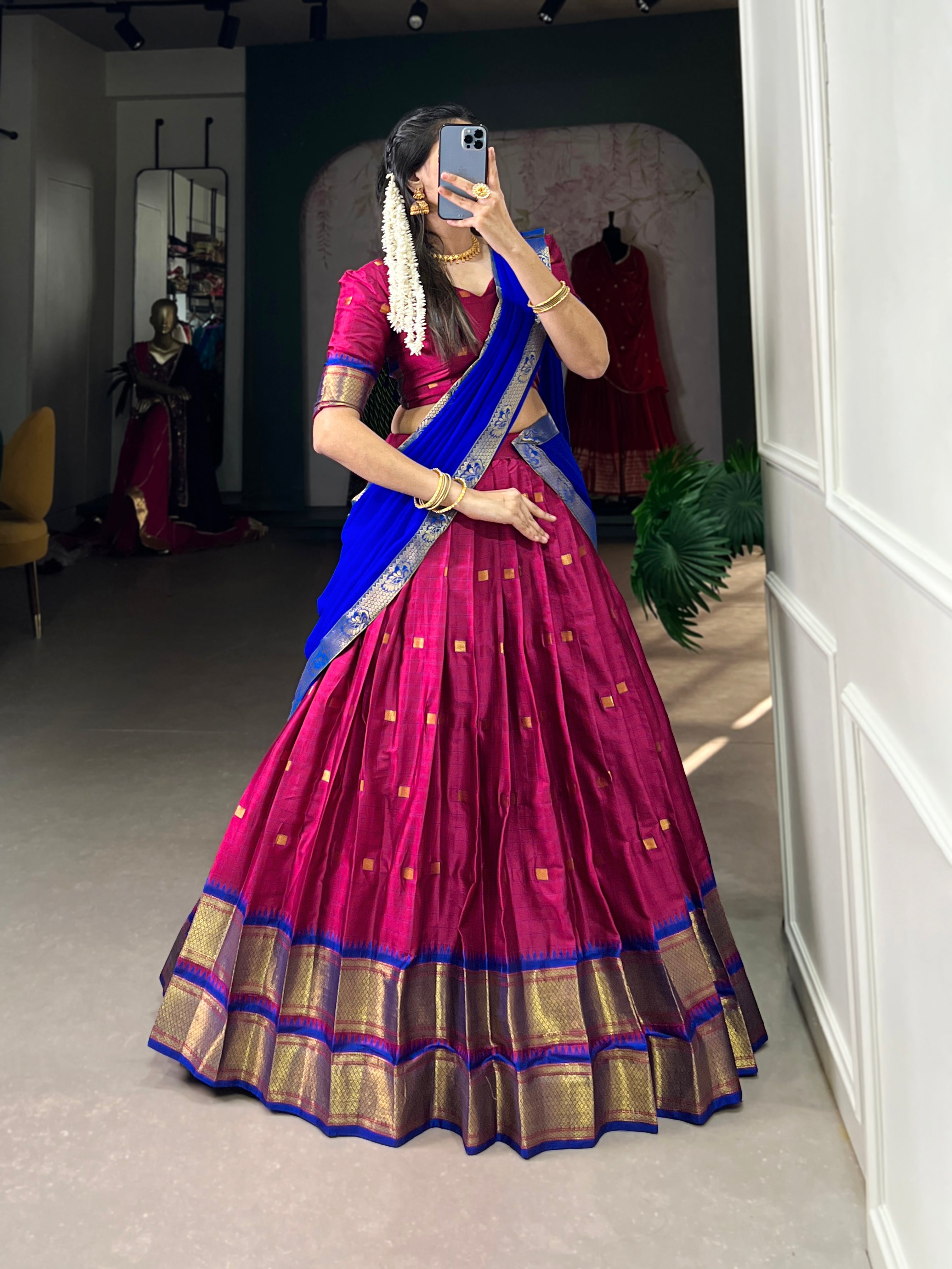 Paithani artistry on Cotton Silk Choli