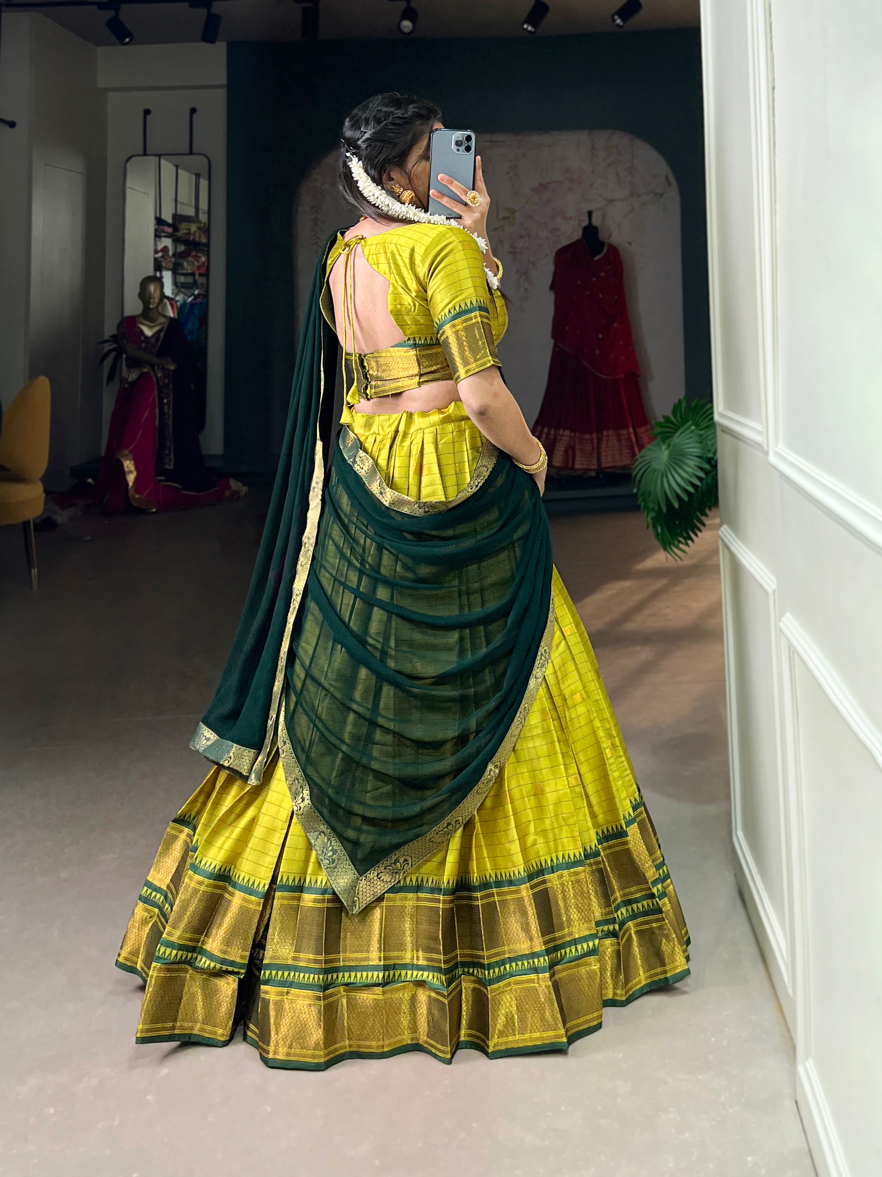 Paithani artistry on Cotton Silk Choli
