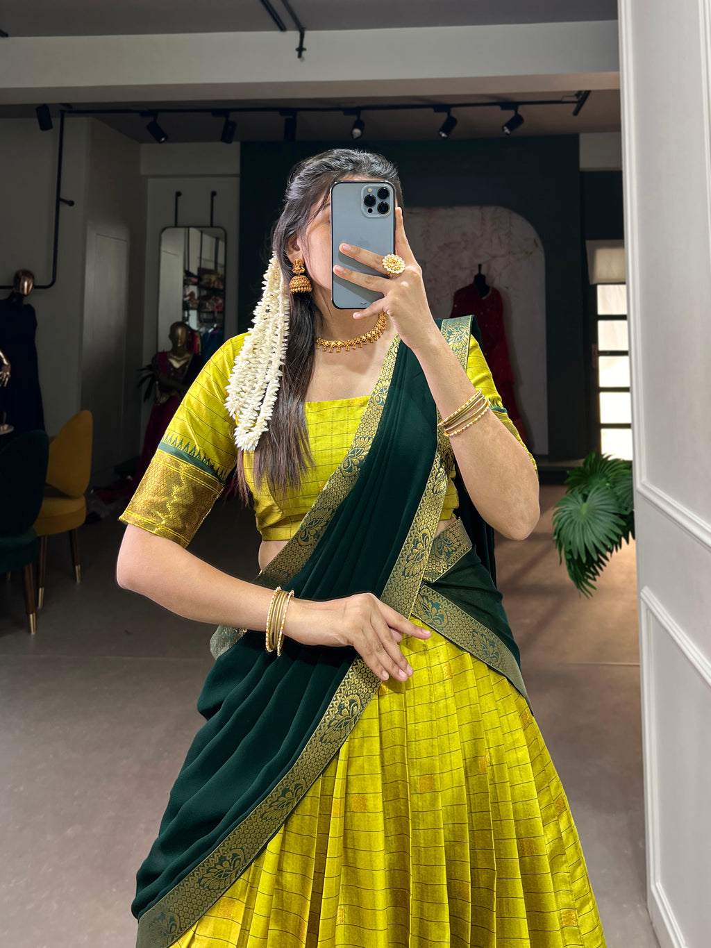 Paithani artistry on Cotton Silk Choli