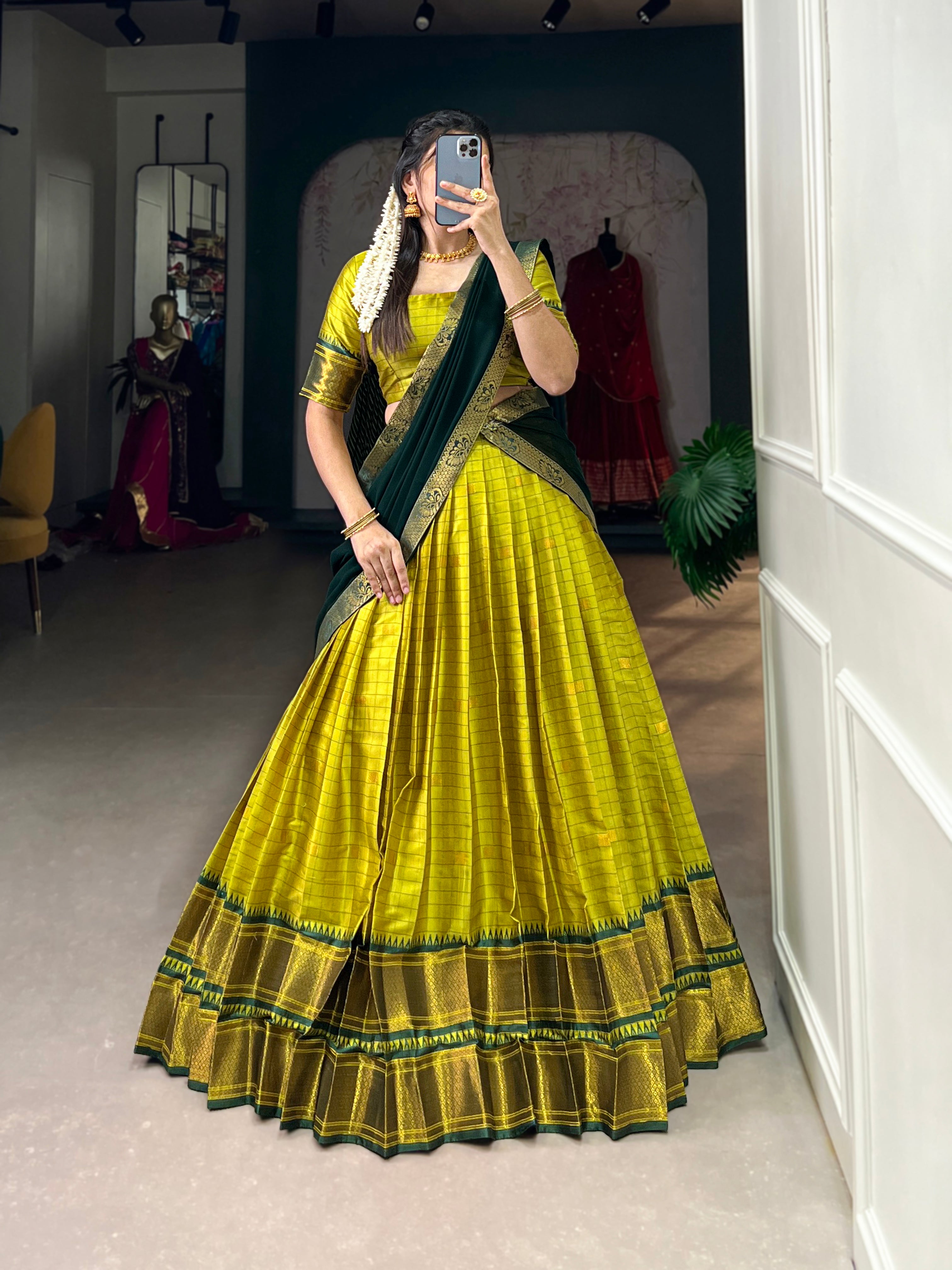 Paithani artistry on Cotton Silk Choli