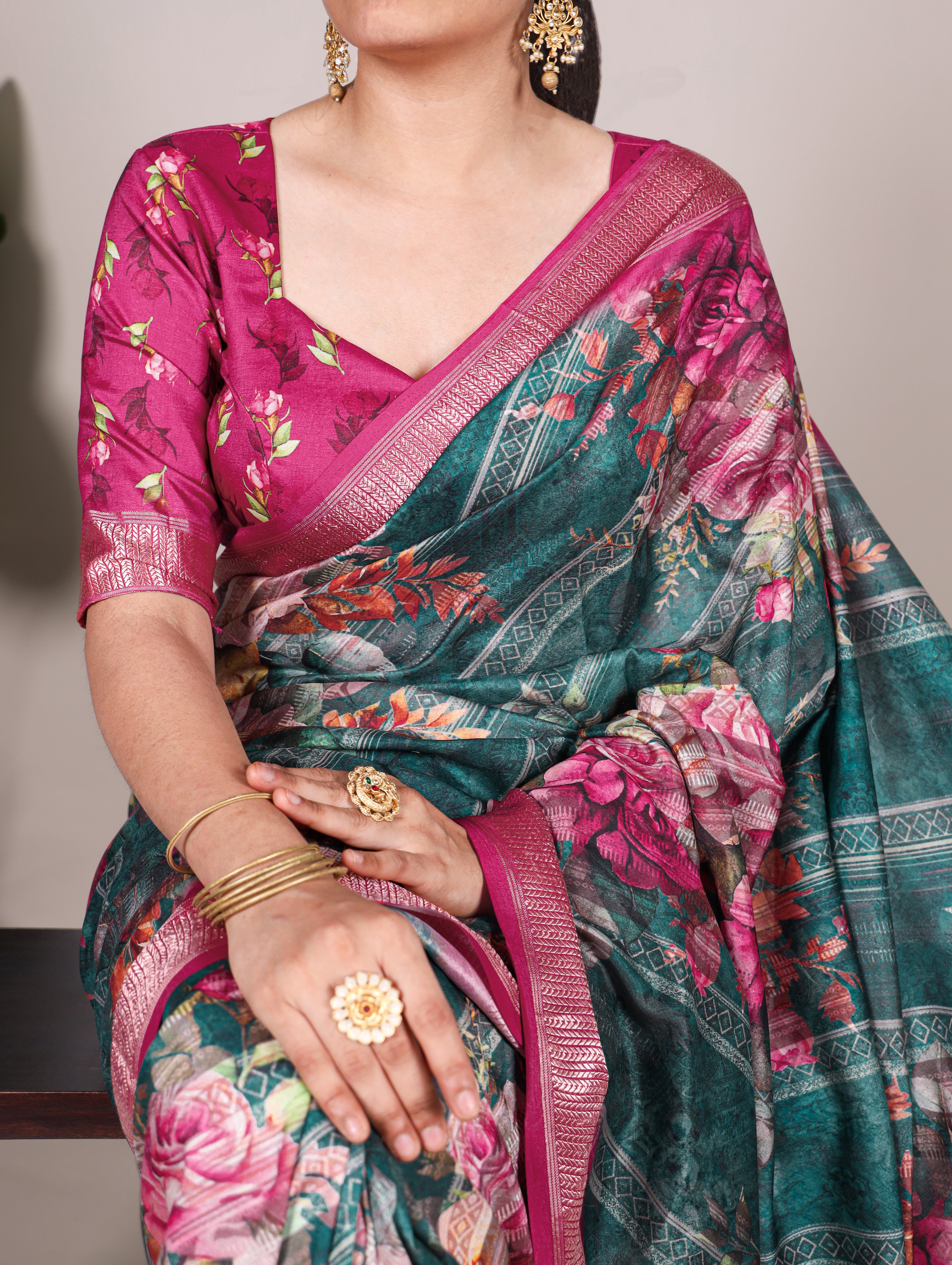 Beautiful Silk printed saree
