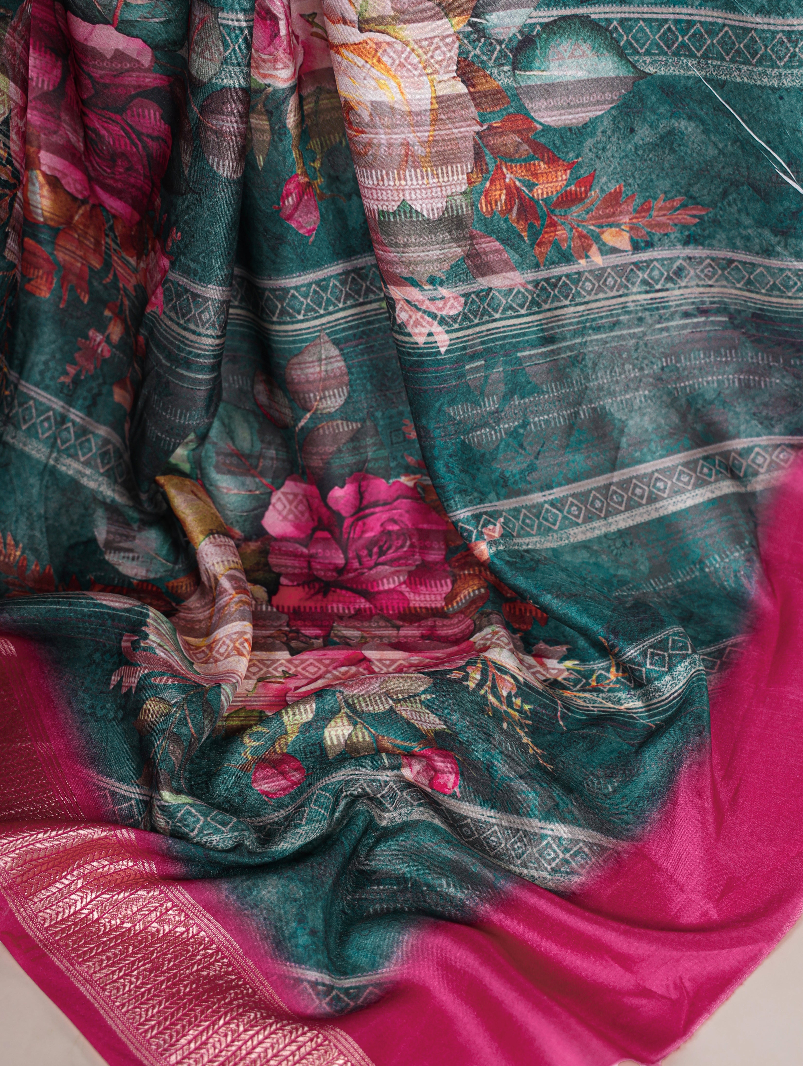 Beautiful Silk printed saree