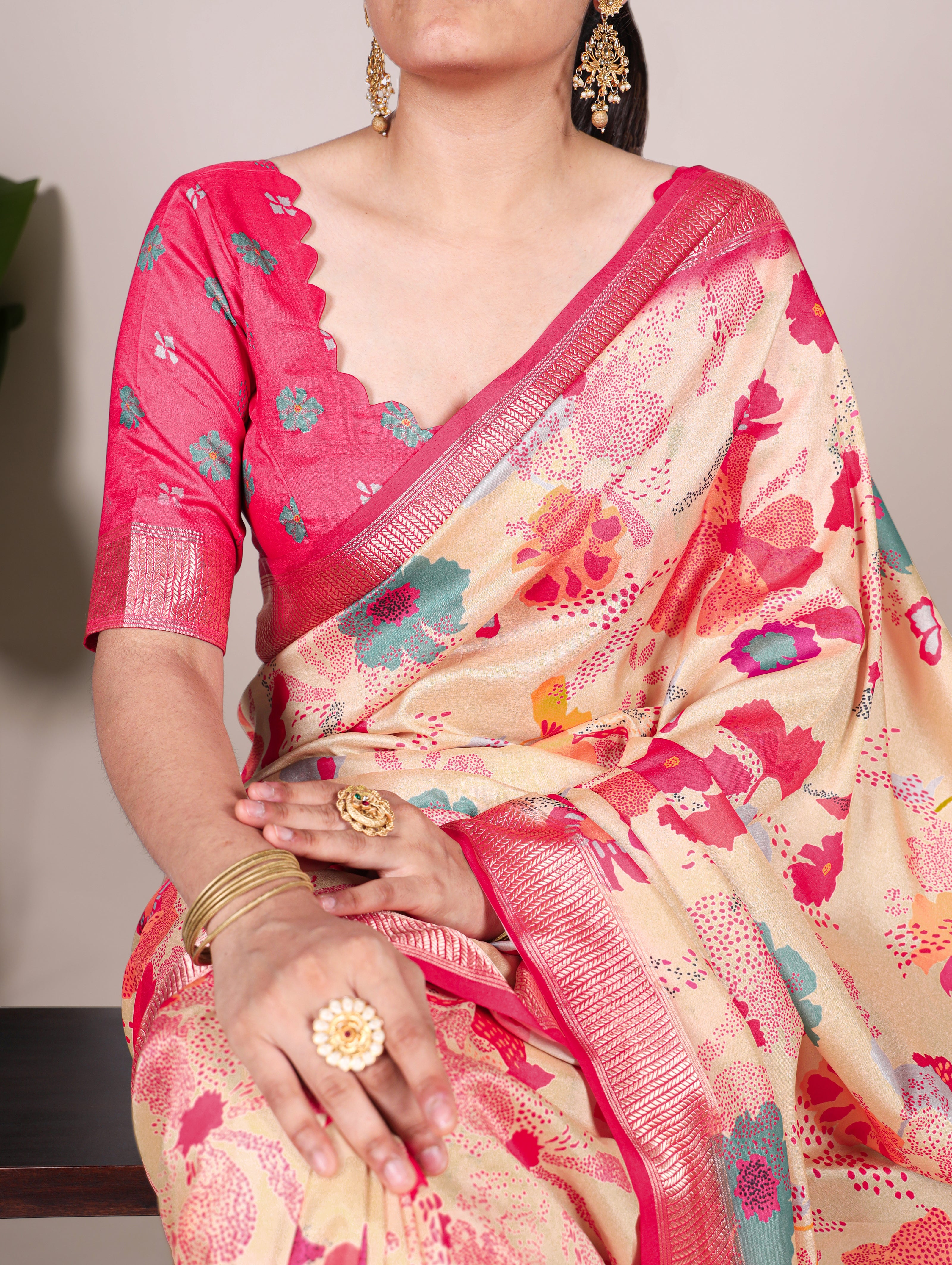 Beautiful Silk printed saree