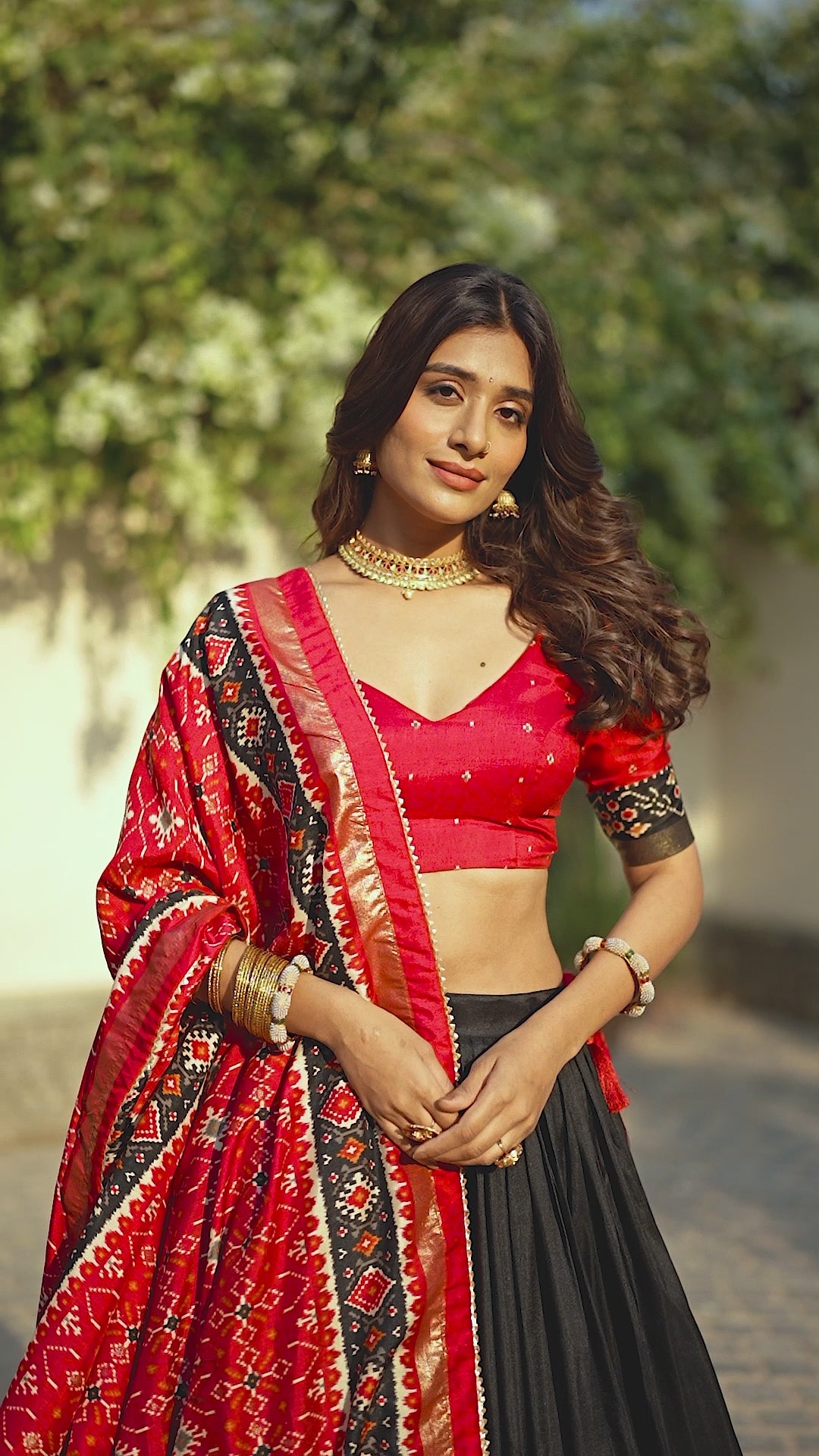 Elegant Lehenga with Traditional Motifs