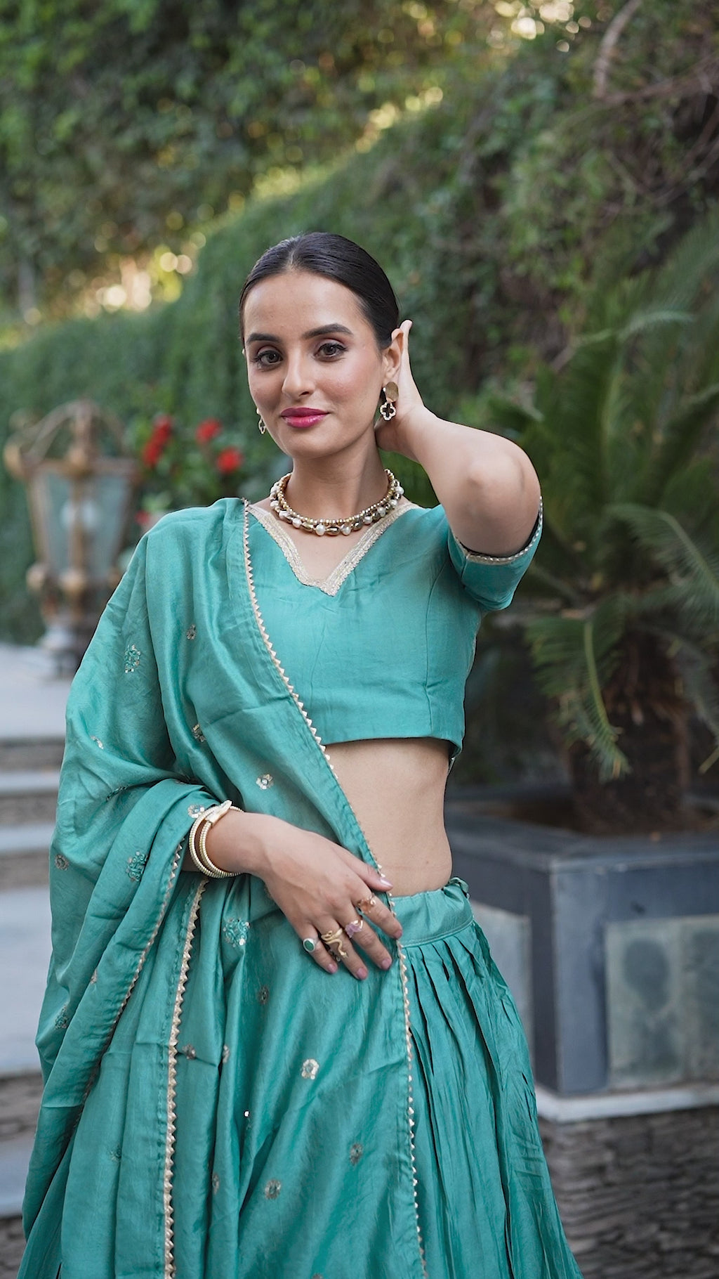 Regal Choli with Woven Zari Border