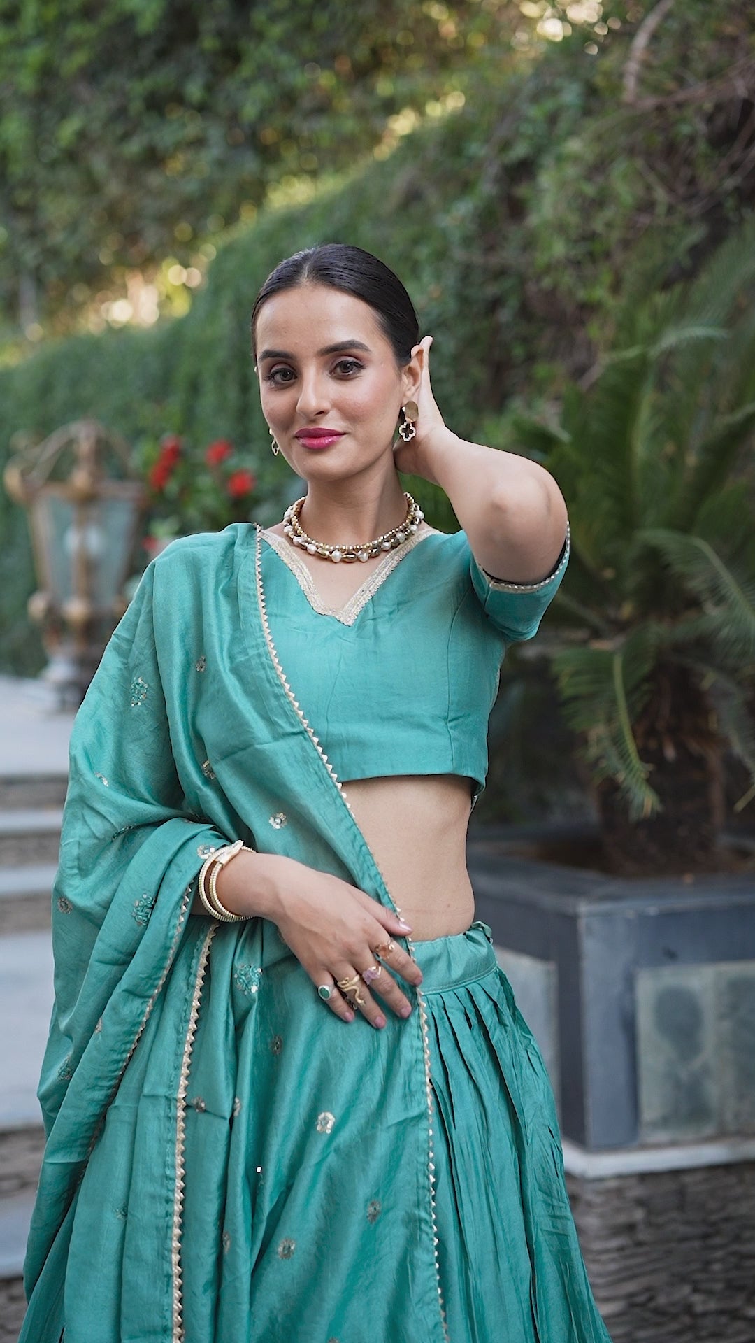 Regal Choli with Woven Zari Border
