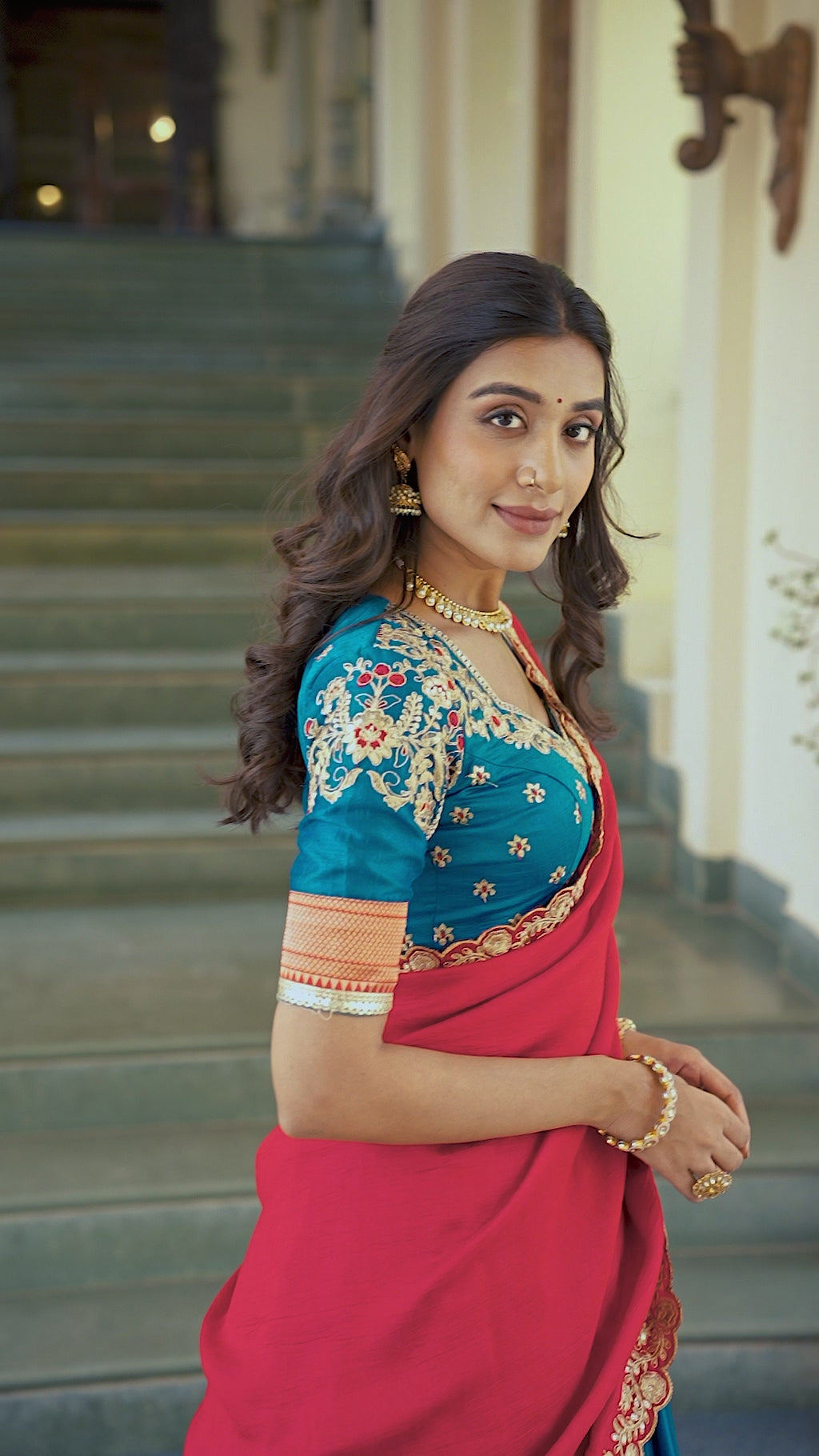 Pure Vichitra Silk Lehenga with Dupatta and Zari Weaving Work Lace Border Belt