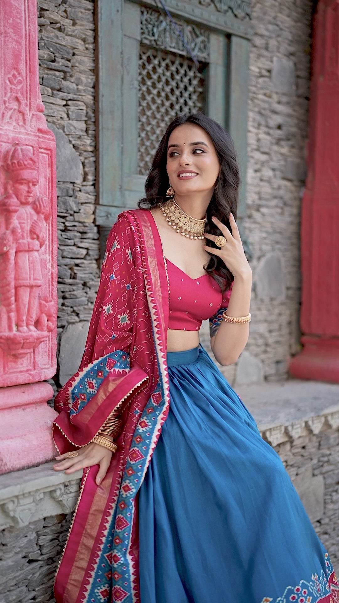 Elegant Lehenga with Traditional Motifs