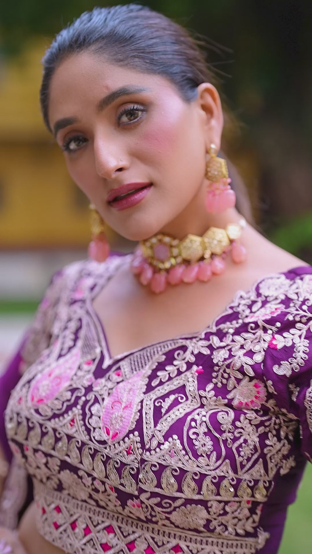 Regal Purple Lehenga Choli with Heavy Zari Work