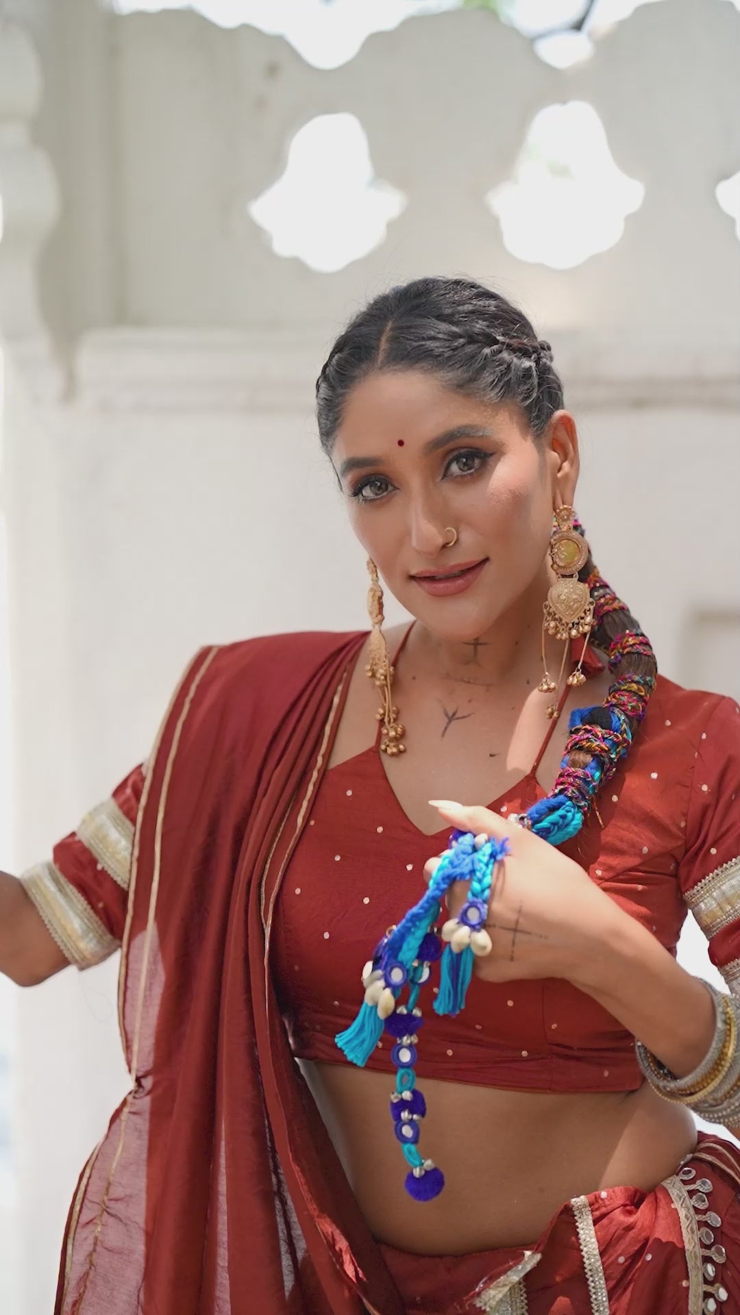 Elegant Pure Chanderi Lehenga Choli with Zari Border Detailing
