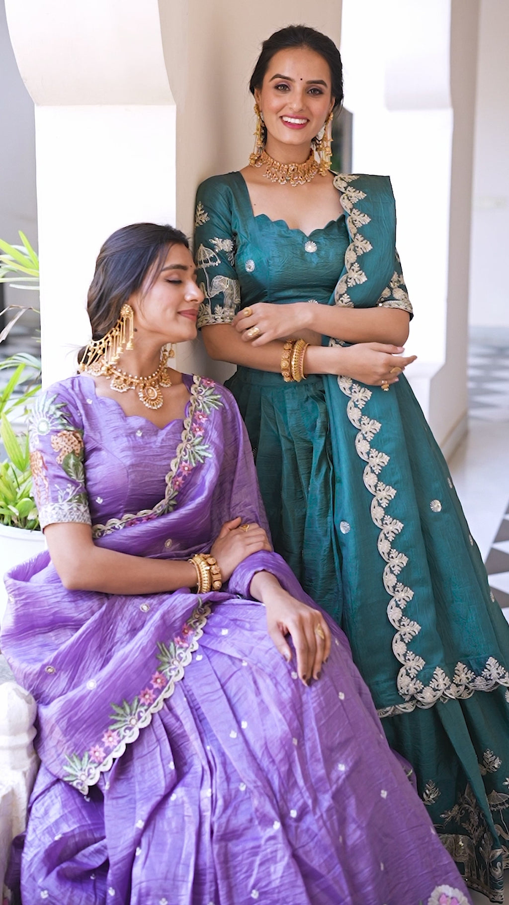 Graceful allure in a stunning dusty rose lehenga.