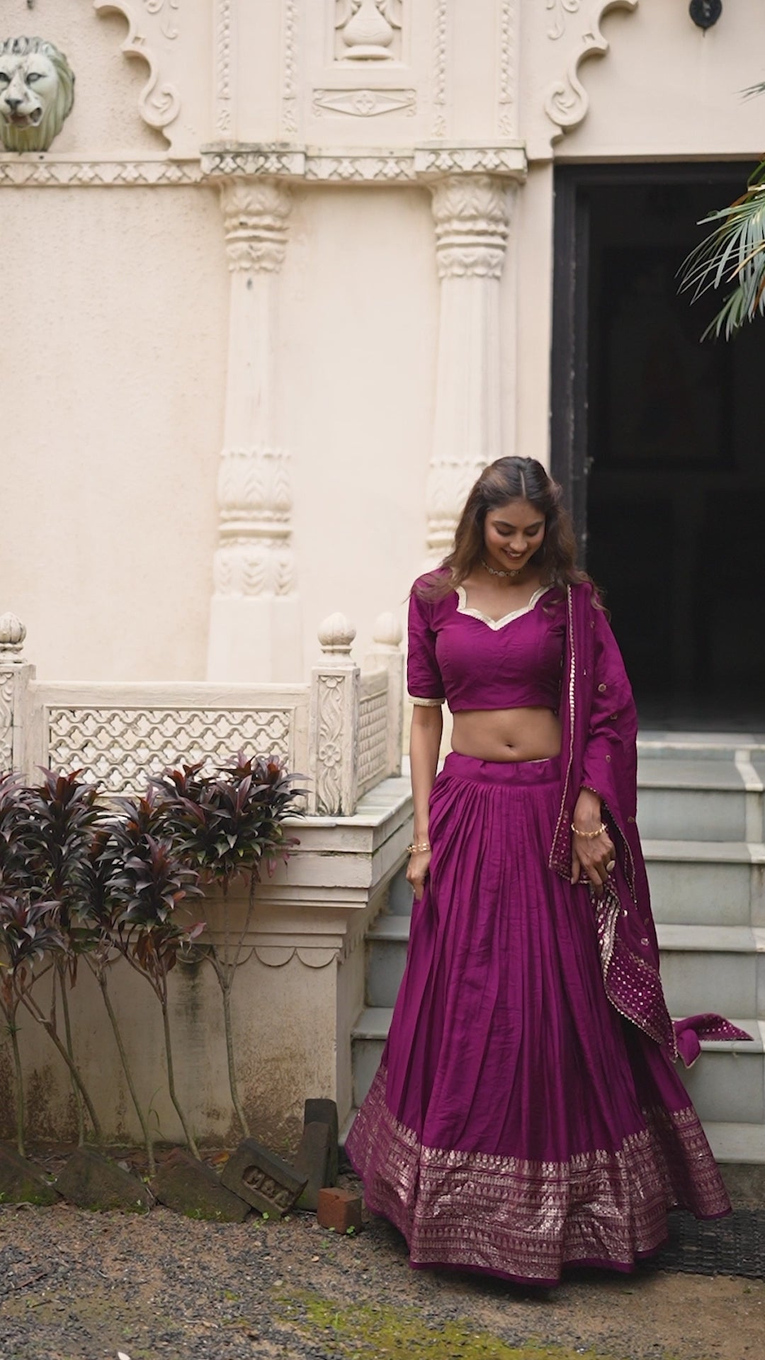 Regal Choli with Woven Zari Border