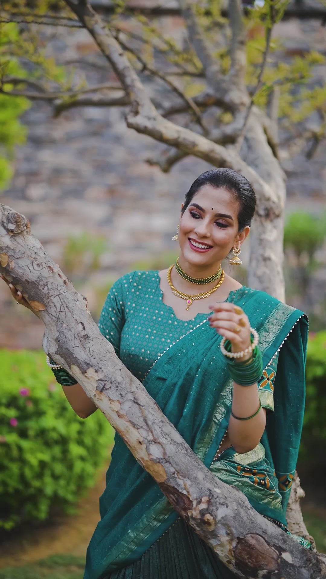 Graceful Green and Teal Traditional Lehenga Ensemble