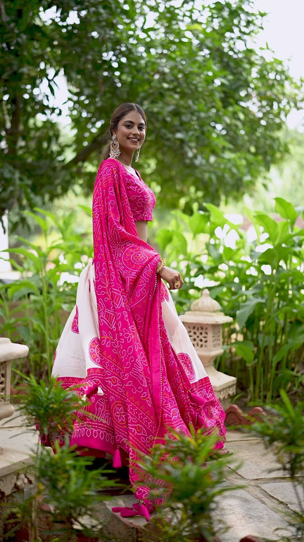 Bandhani Printed Lehenga with Dupatta