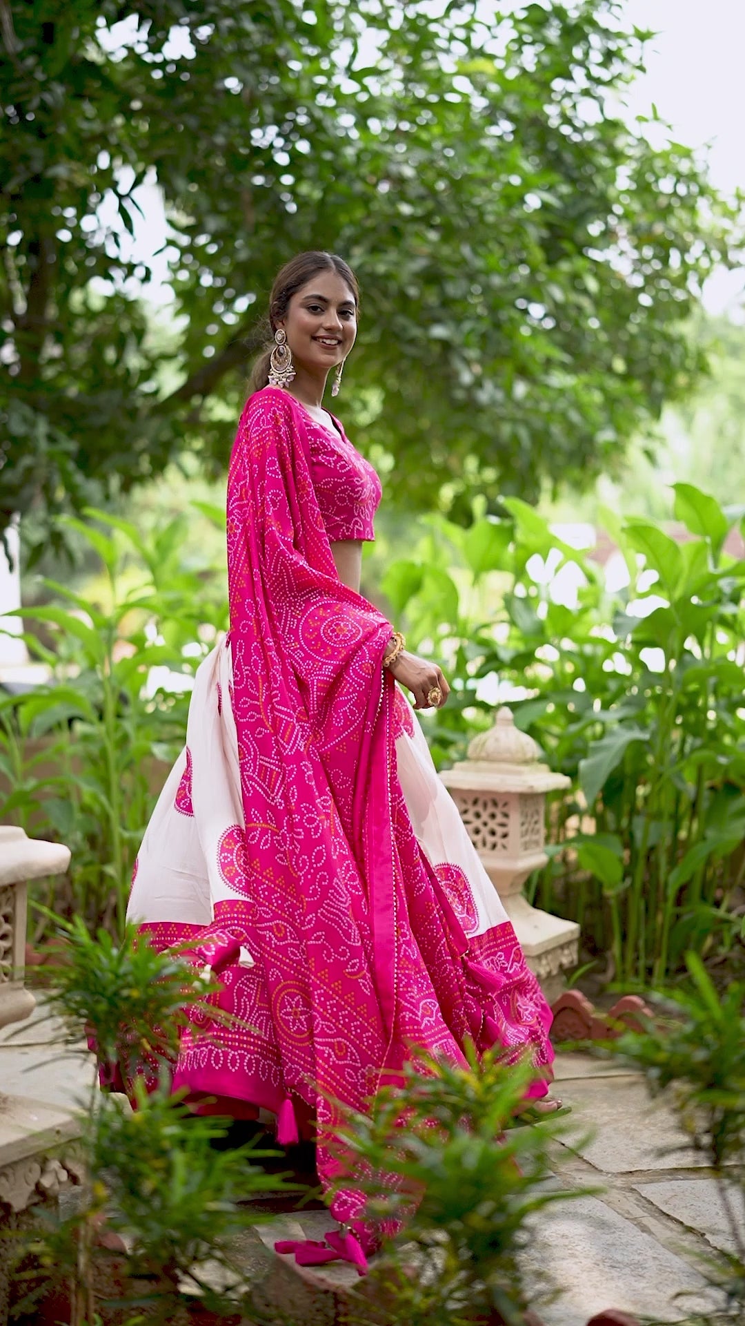 Bandhani Printed Lehenga with Dupatta