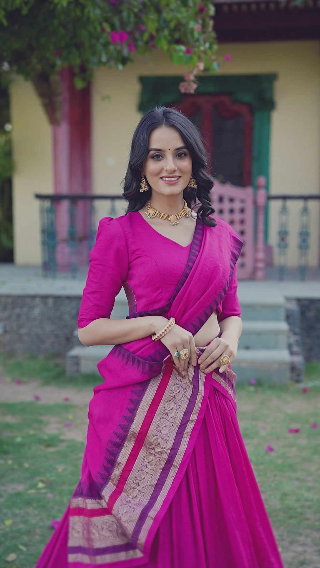 Elegant Lehenga Choli with Designer Woven Sleeves