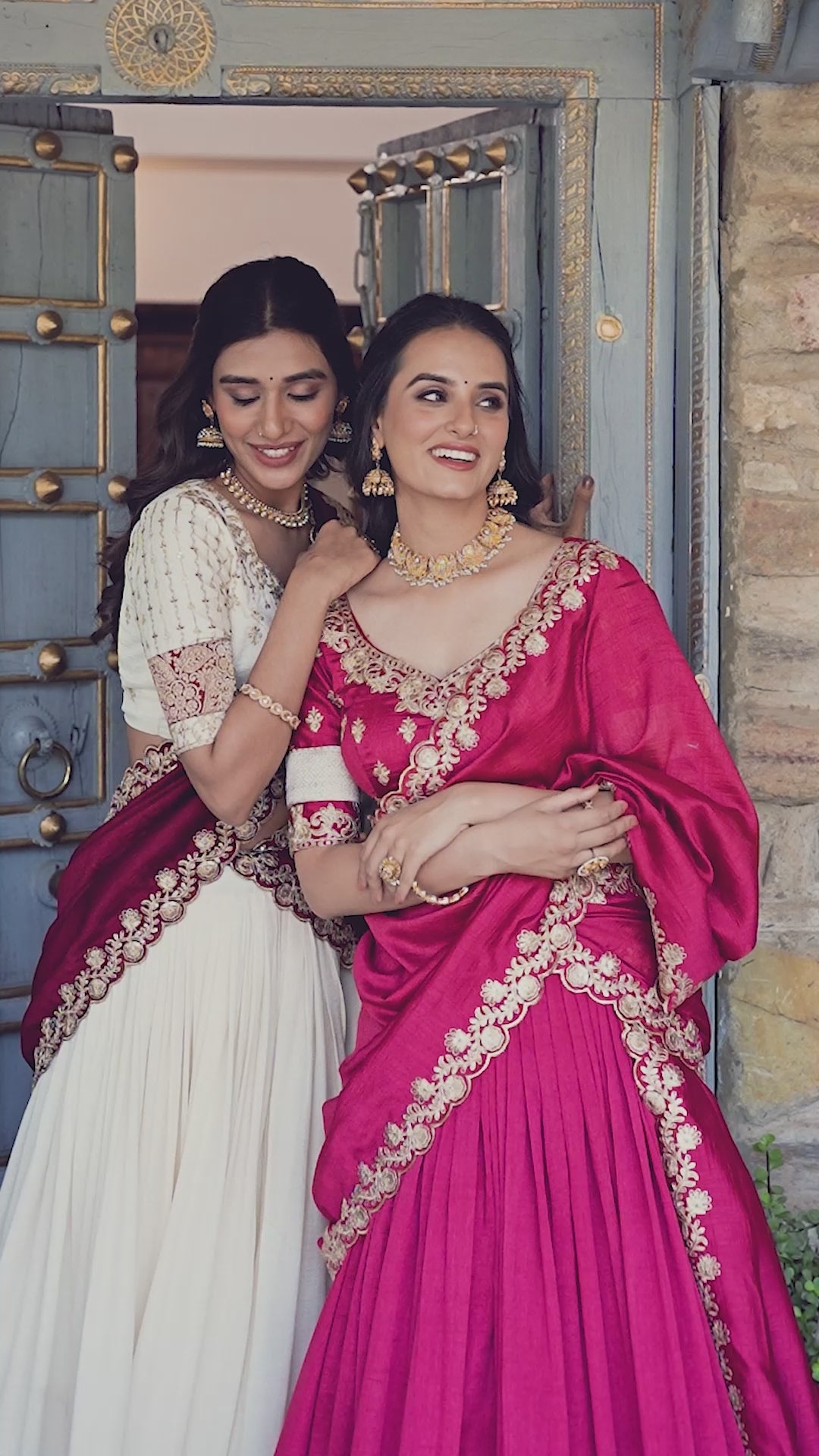 Pure Vichitra Silk Lehenga with Dupatta and Zari Weaving Work Lace Border Belt