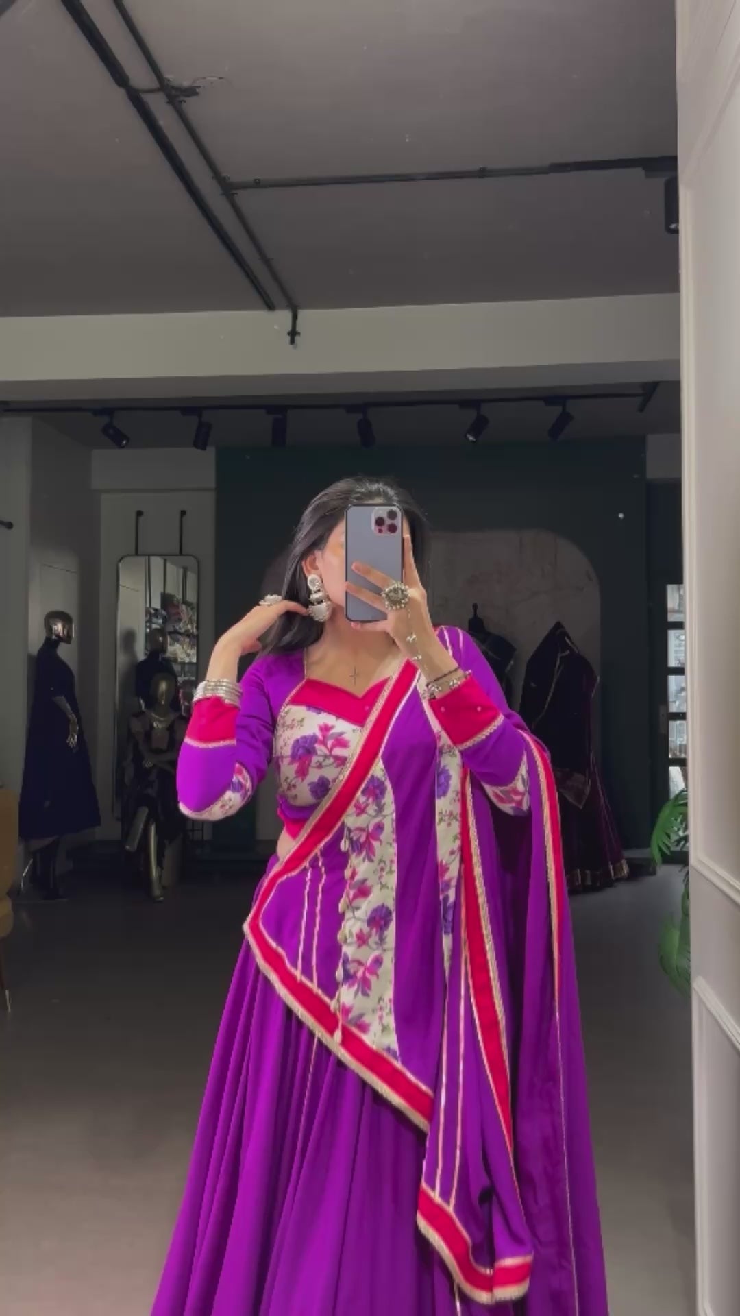 Rayon Floral Print Lehenga Choli with Elegant Dupatta