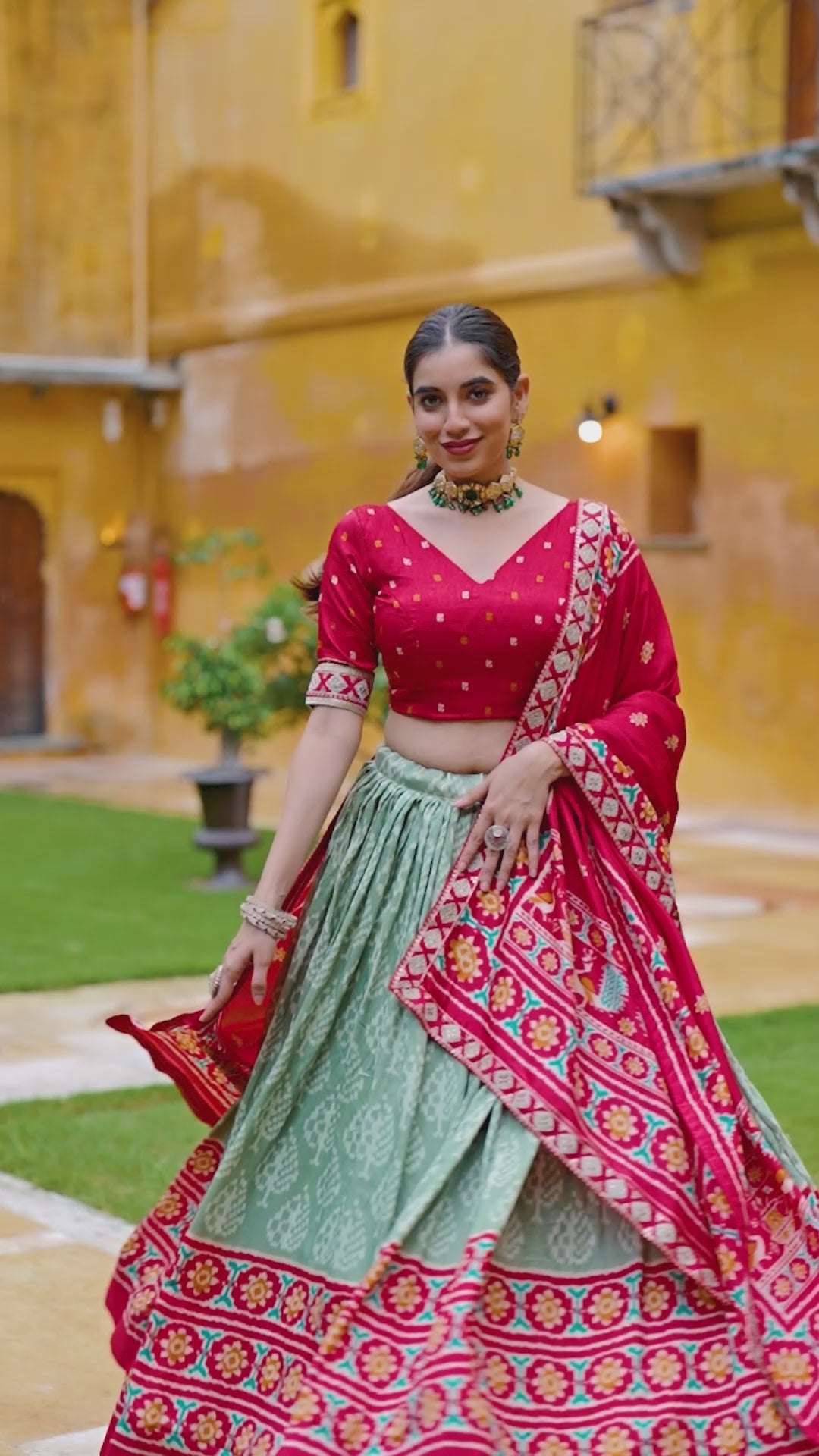 Elegant  Patola Print Lehenga Choli