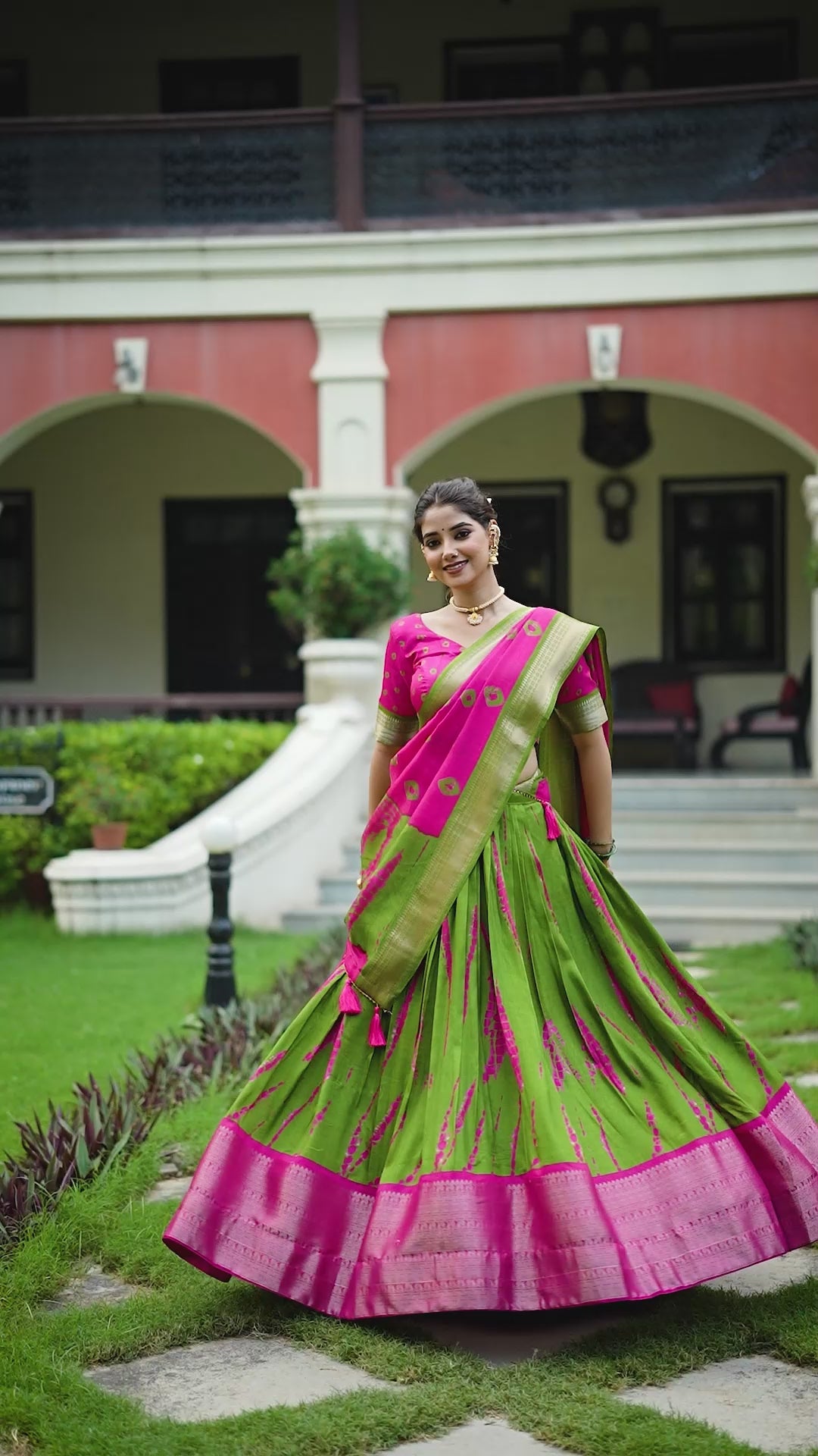 Elegant Silk Lehenga with Zari Border
