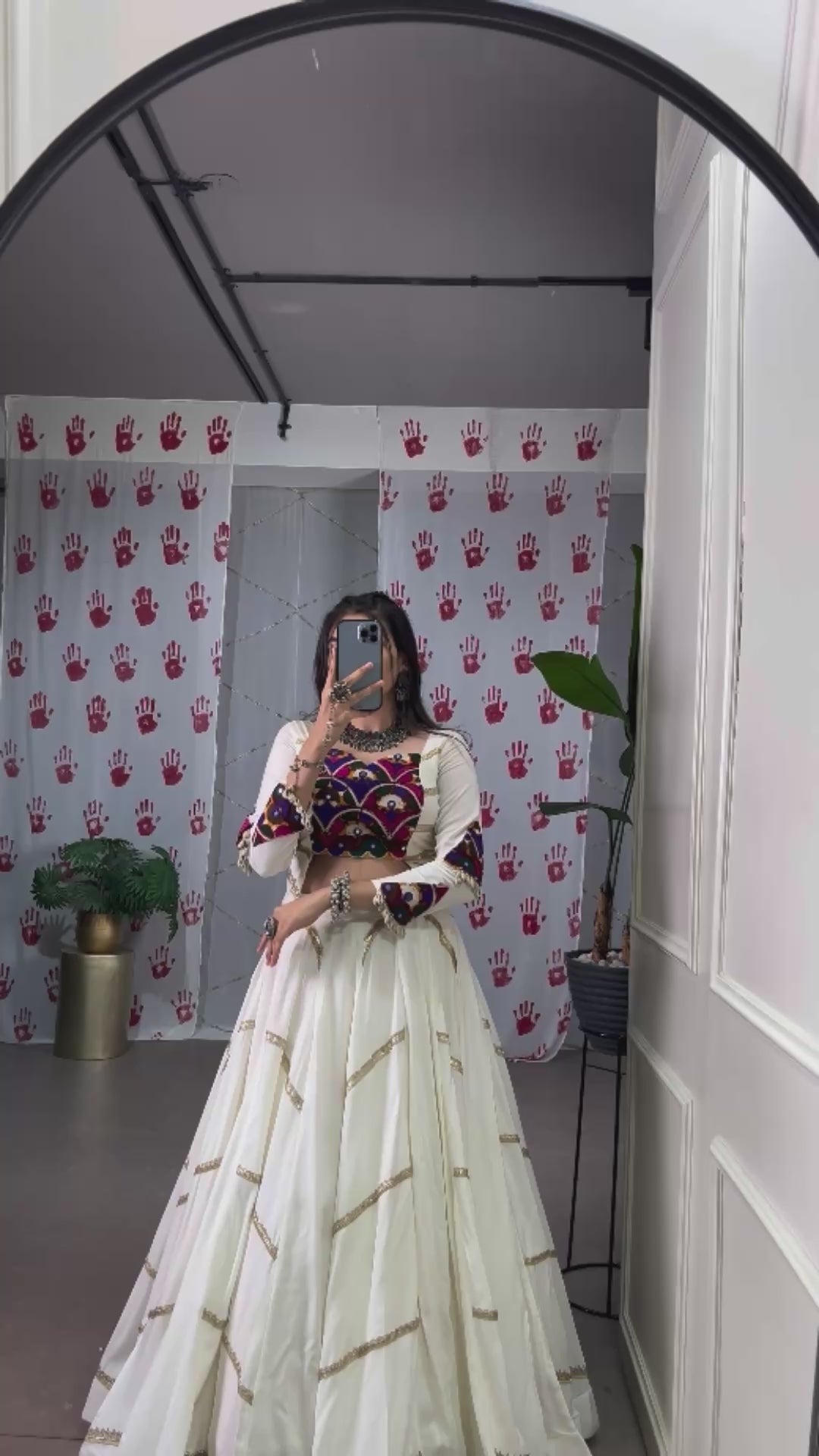 White Pure Rayon Choli  the perfect pick for Garba night!