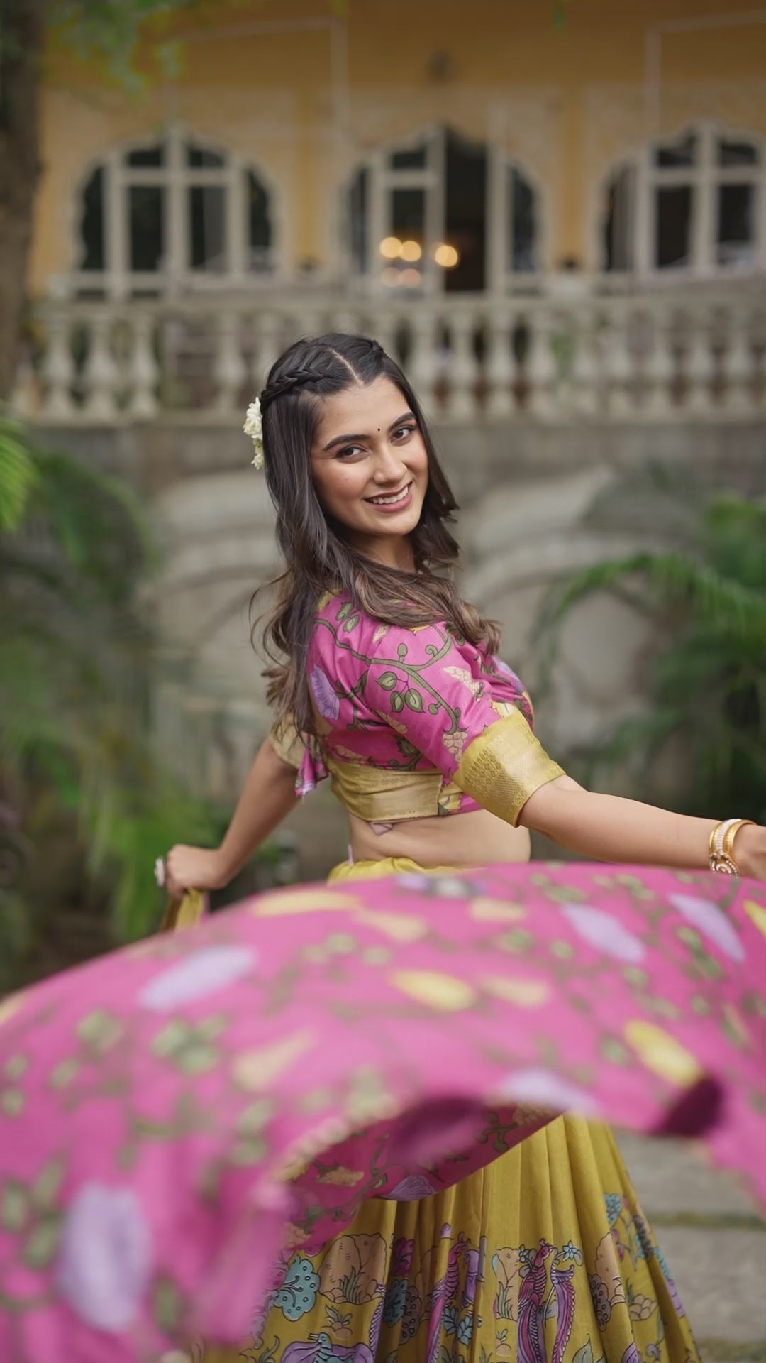 Regal Silk Lehenga with Vibrant Motifs